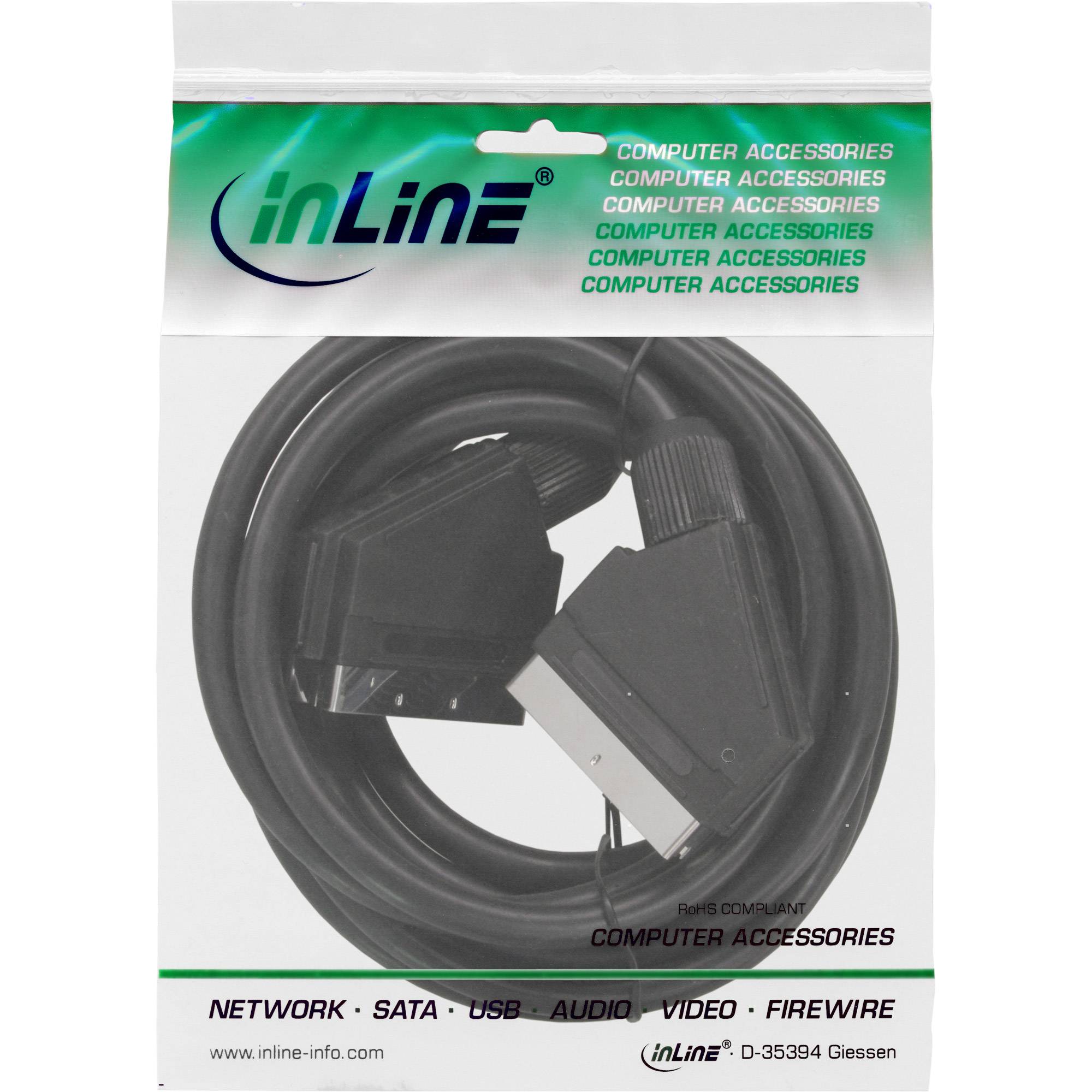 InLine® Scart Anschlusskabel, Stecker / Stecker, 3m-1