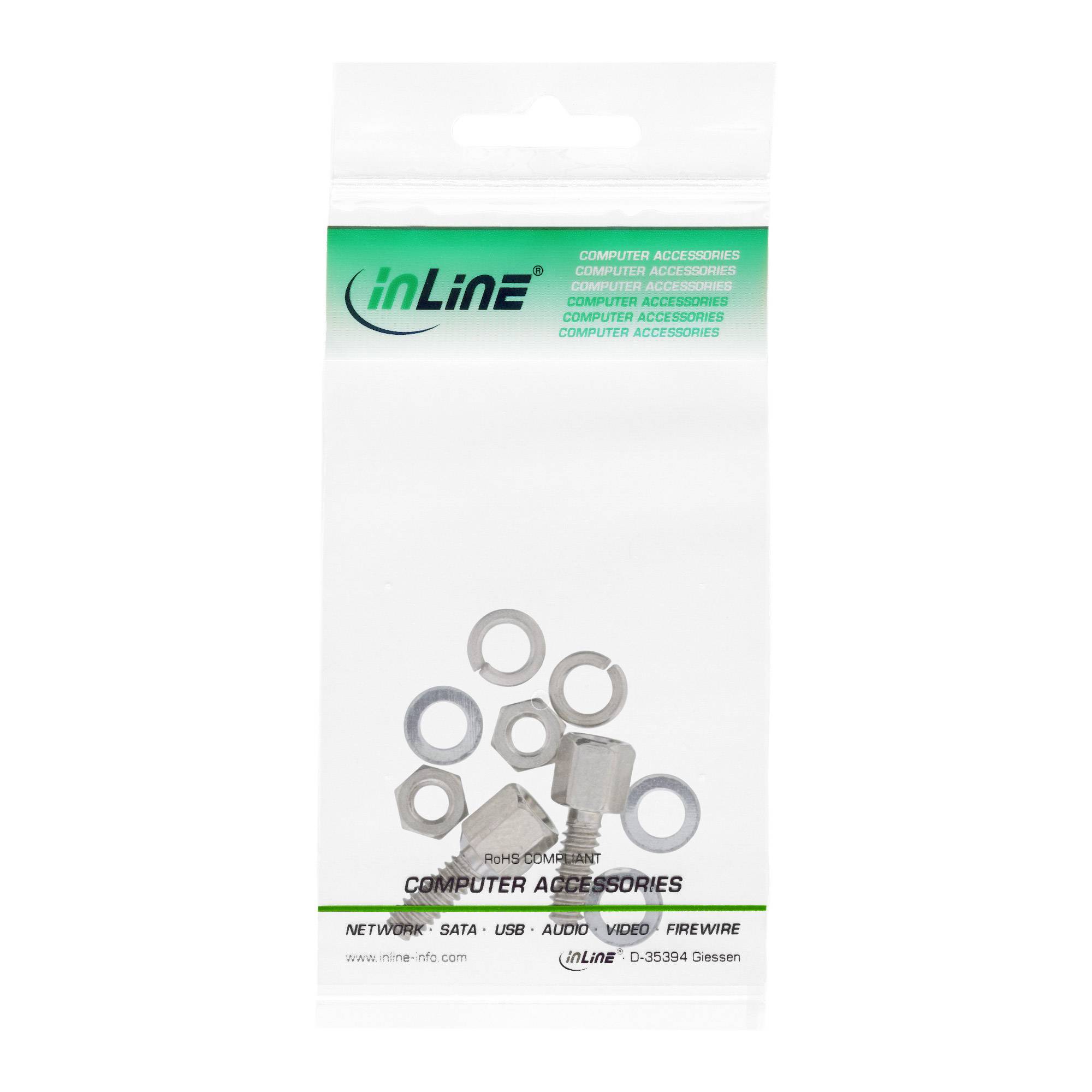 InLine® Schraubensatz (SUB-D Befestigungssatz), 10-teilig-2