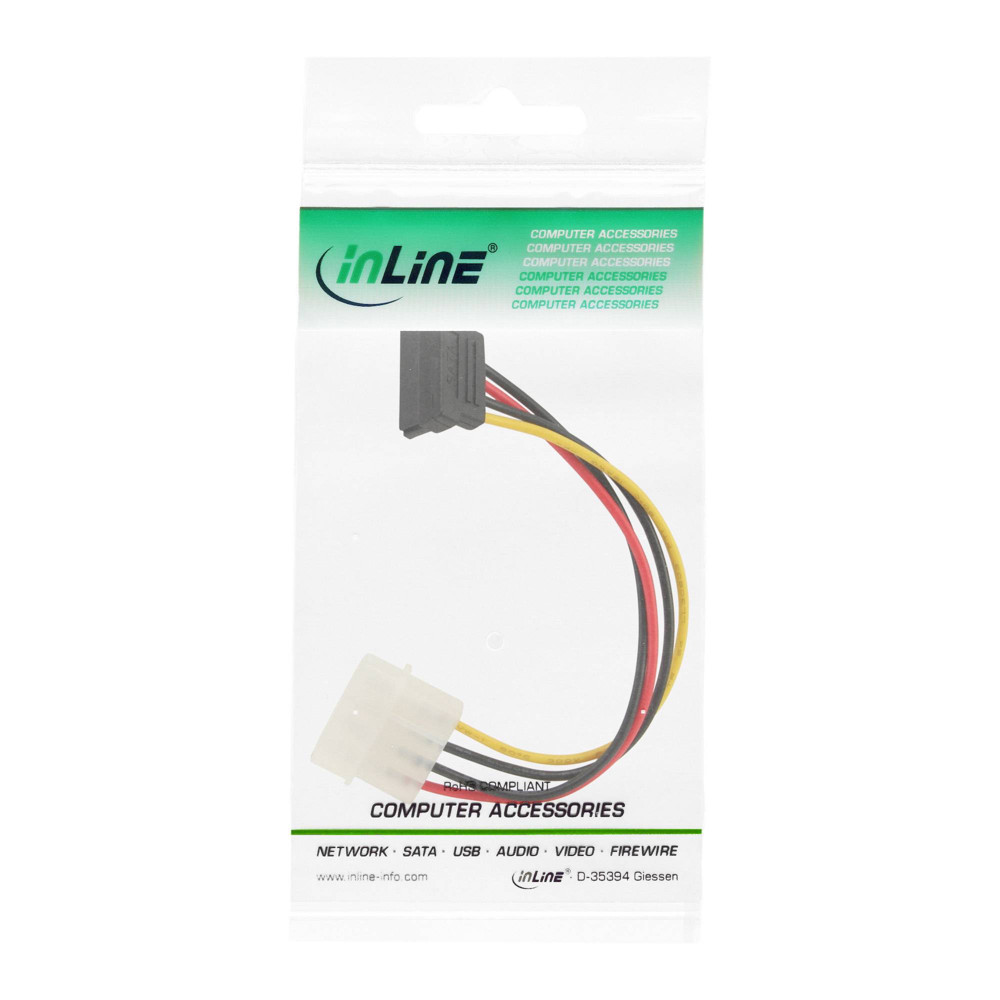 InLine® SATA Stromadap.-kab., 1x 13,34cm (5,25") BU/15pol SATA ST, unten abgew.-1