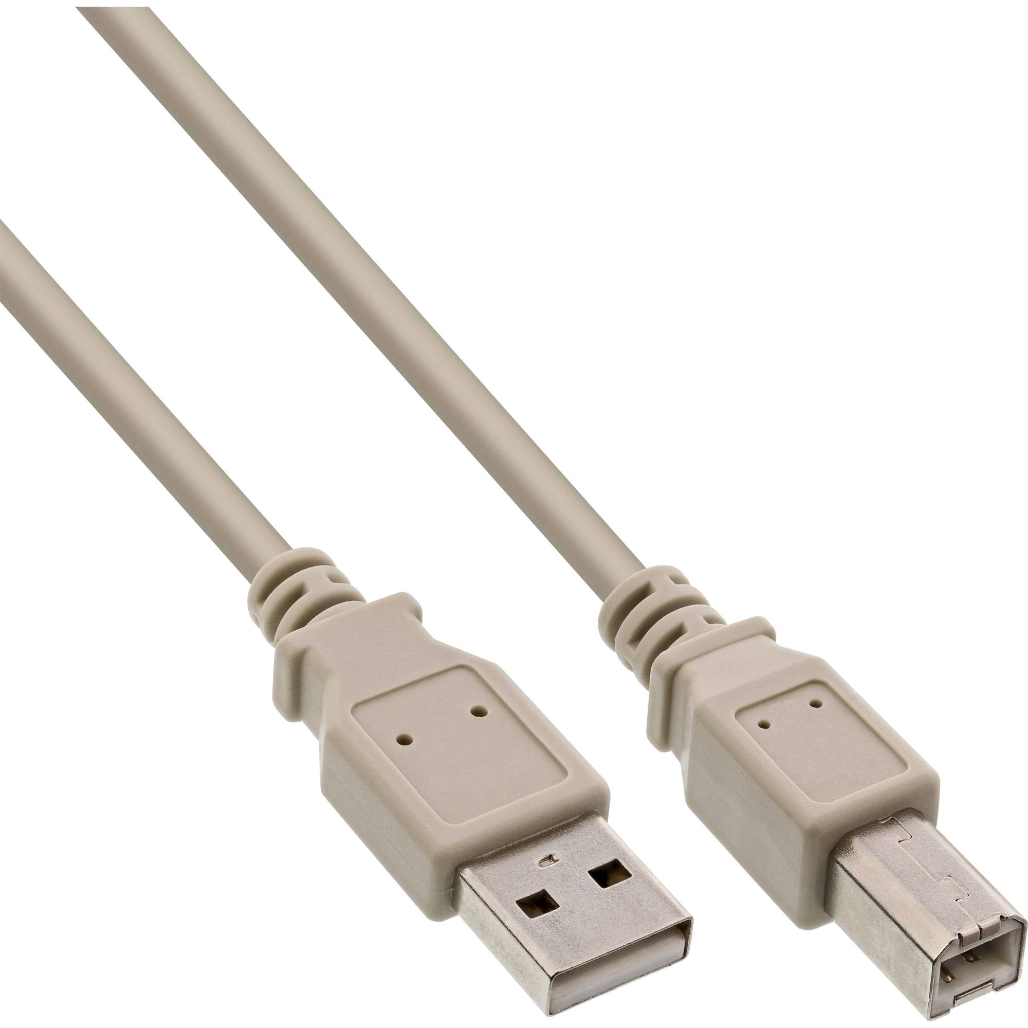 InLine® USB 2.0 Kabel, A an B, beige, 7,0m-0