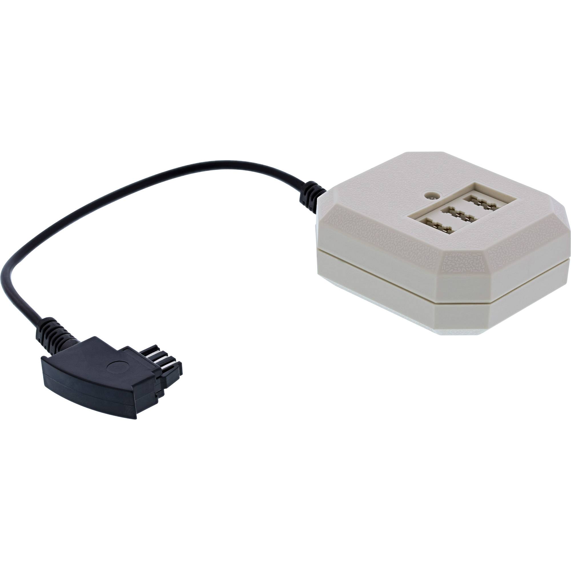 InLine® TAE Adapter, TAE-F Stecker an TAE NFN + RJ11 (6P4C) Buchse, 0,2m-1