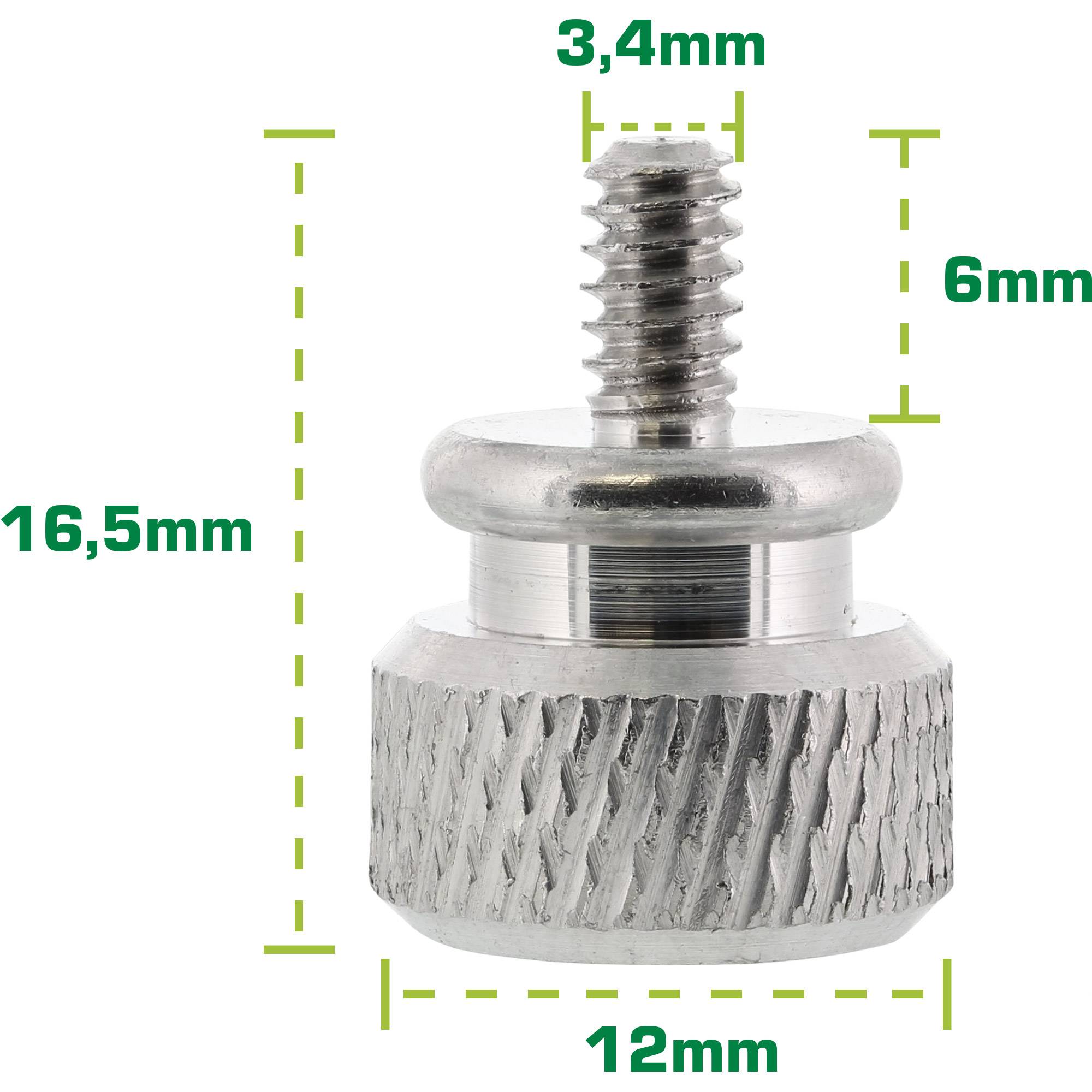 InLine® Rändelschrauben für Gehäuse, Alu, silber, 10er Pack-1