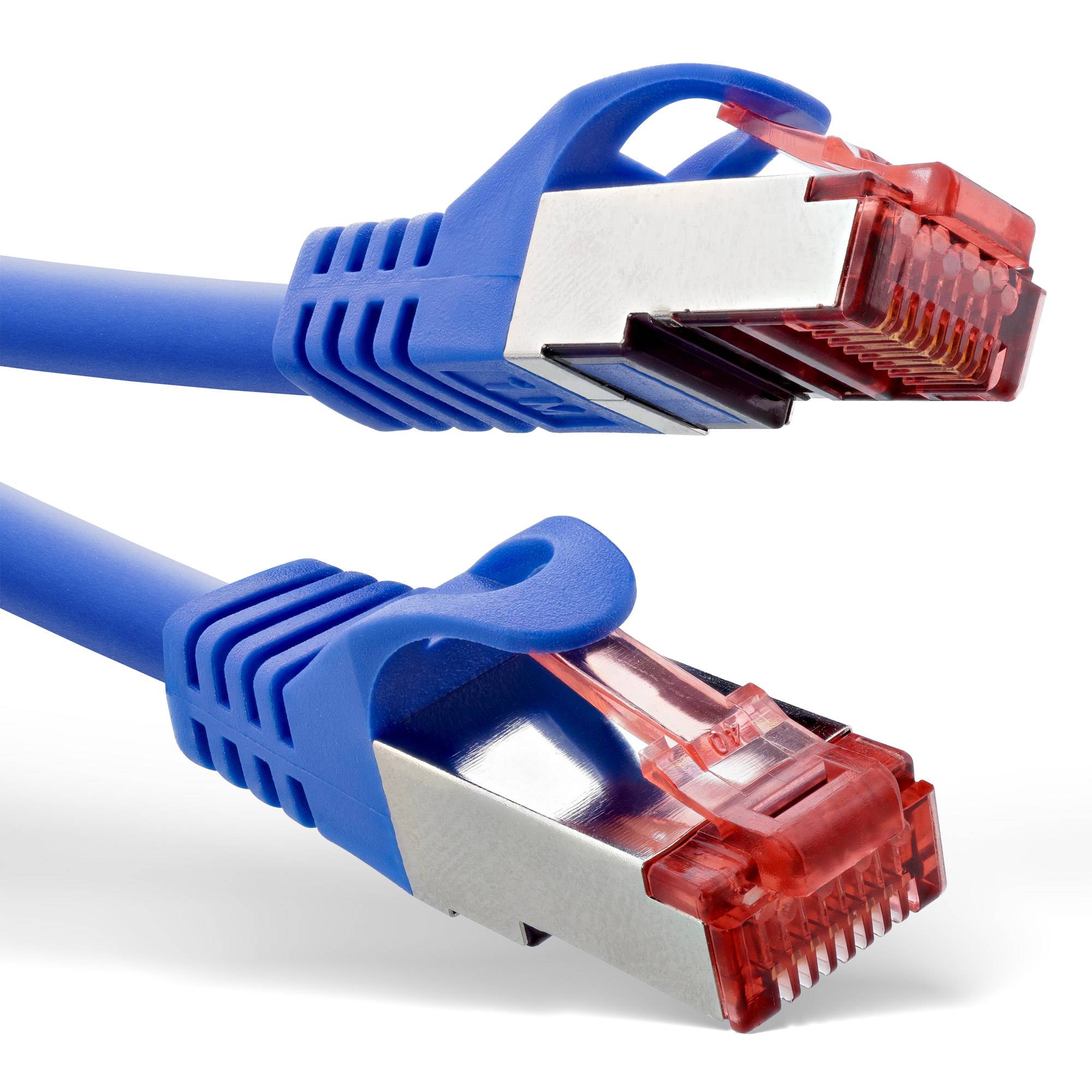 InLine® Patchkabel, S/FTP (PiMf), Cat.6, 250MHz, PVC, Kupfer, blau, 1m-1