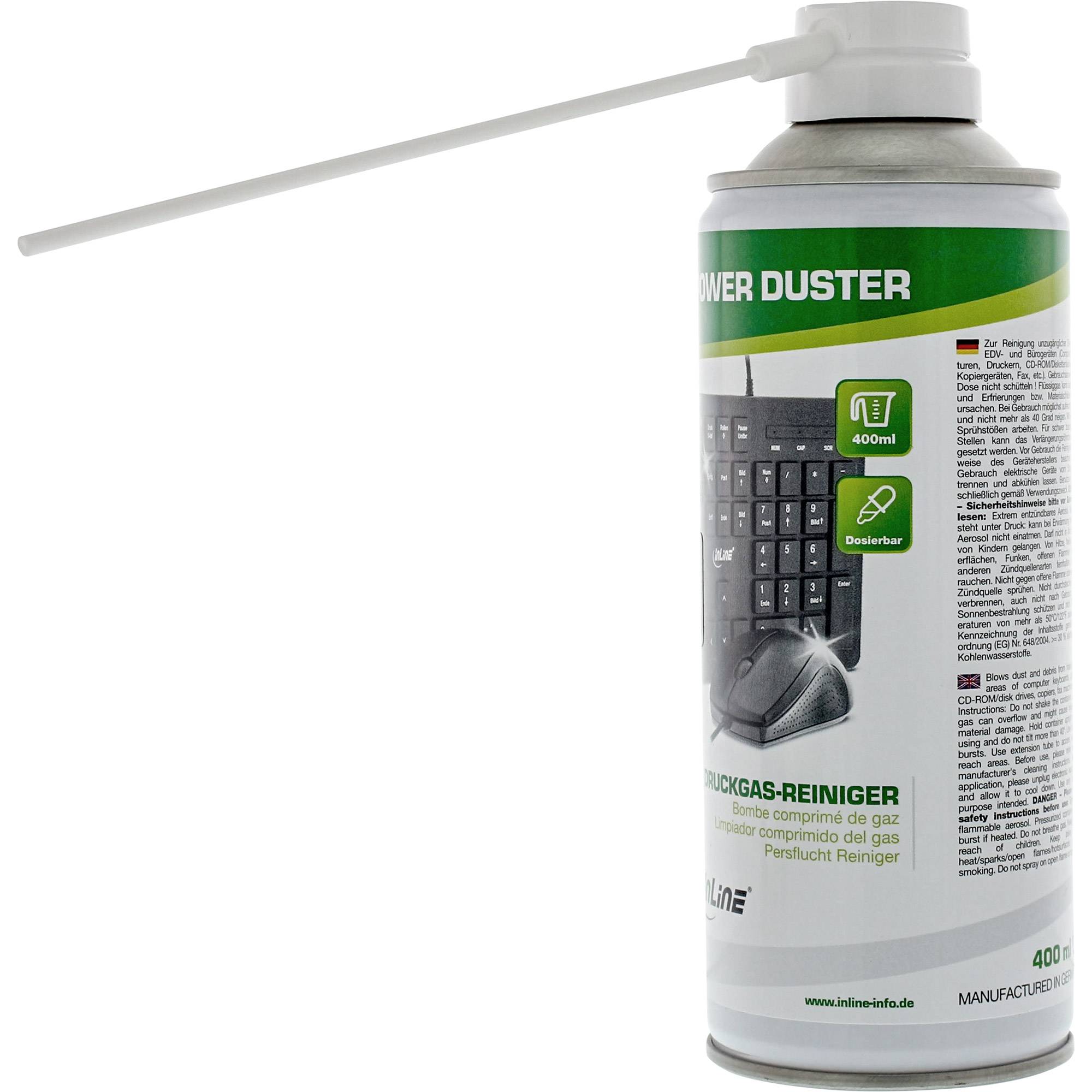InLine® Druckluft-Reiniger, Spraydose 400ml-1