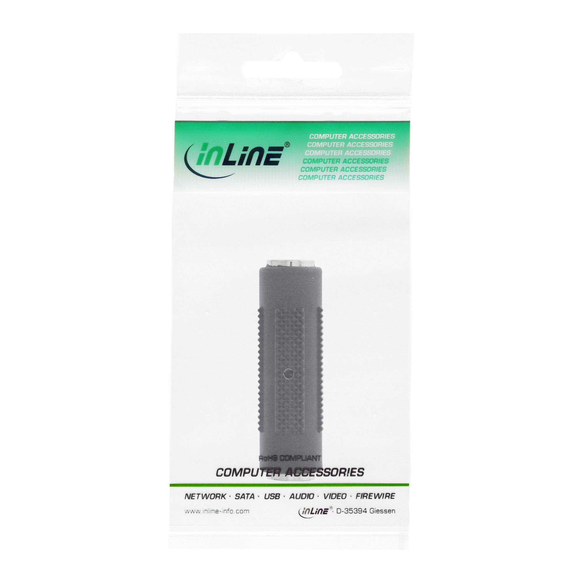 InLine® Audio Adapter, 3,5mm Klinke Buchse / Buchse, Stereo-1