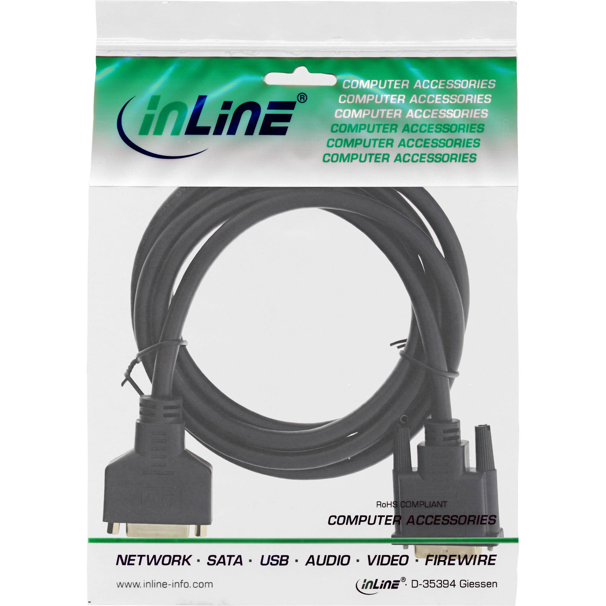 InLine® DVI-D Verlängerung Premium, digital 24+1 Stecker / Buchse, Dual Link, 2m-1