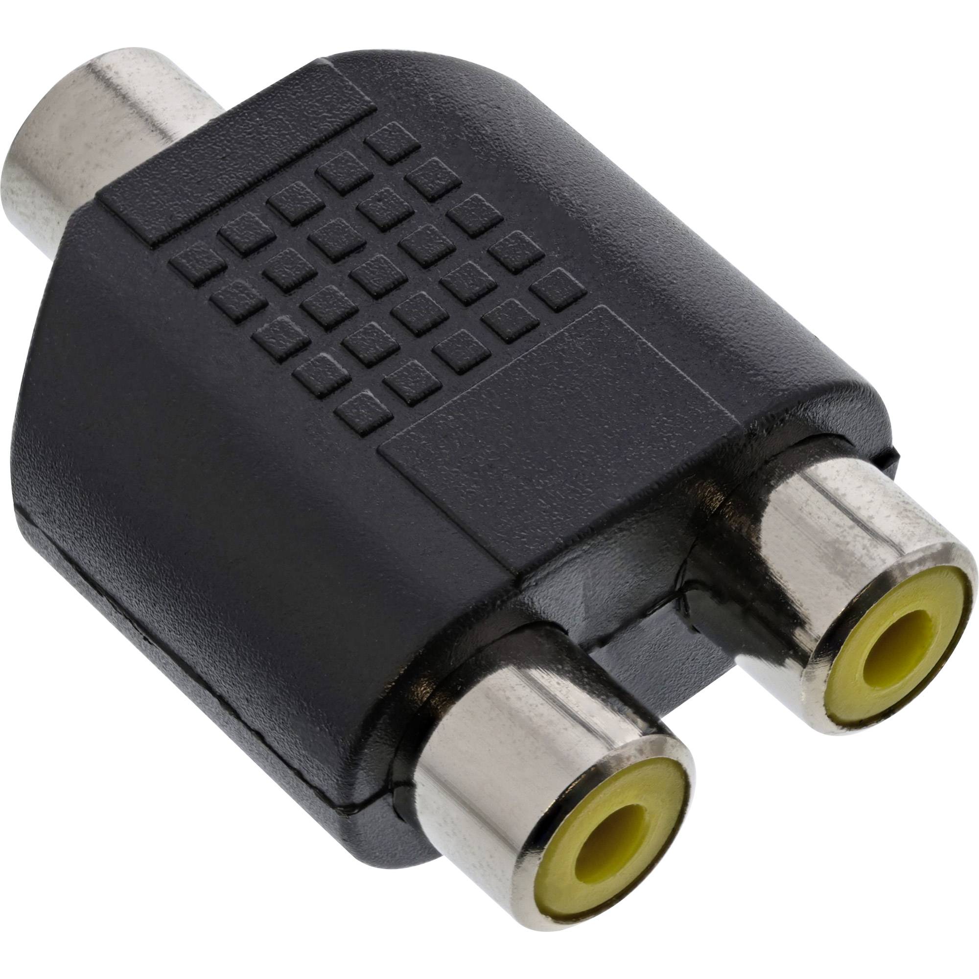 InLine® Audio Adapter, 3,5mm Klinke Buchse Mono an 2x Cinch Buchse-1