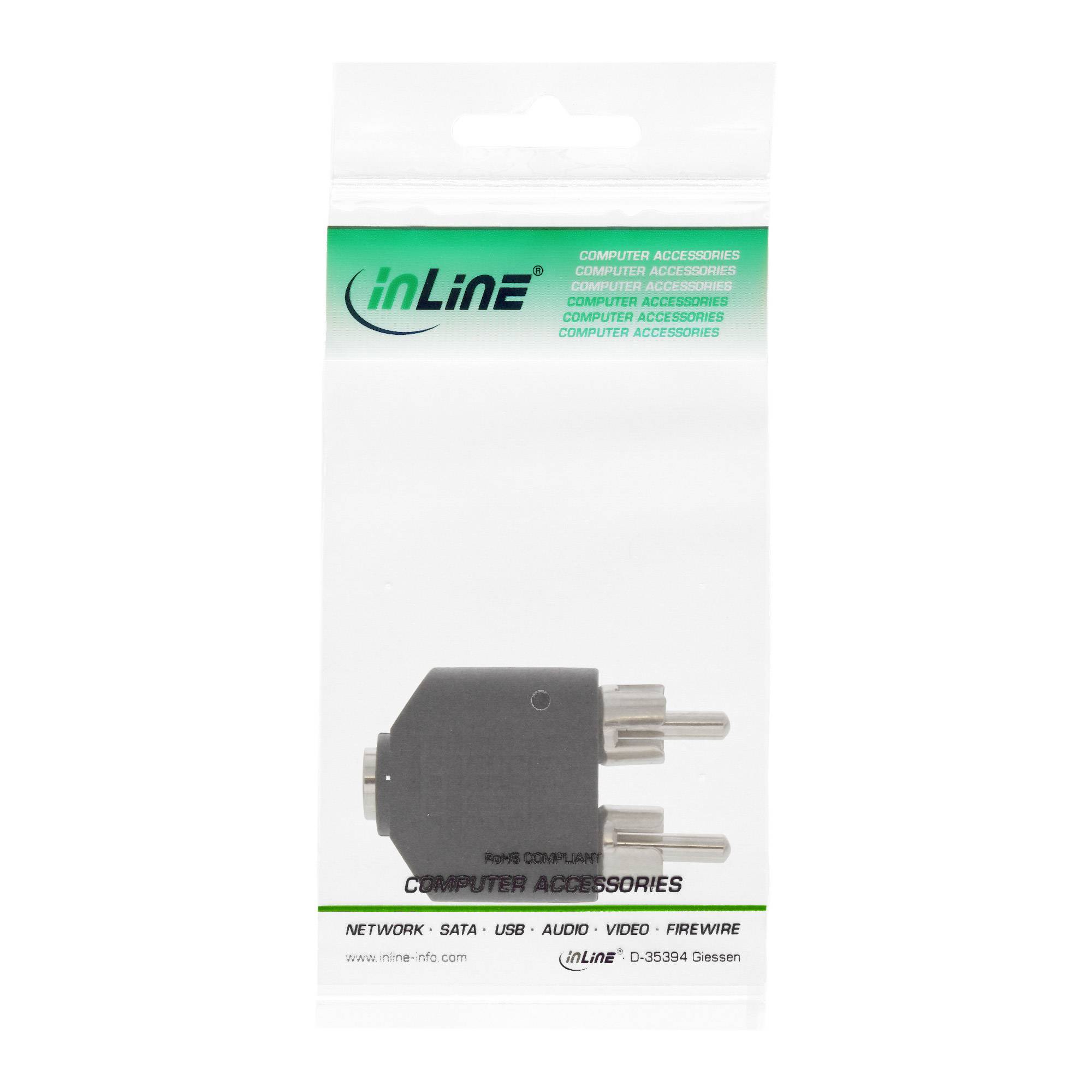 InLine® Audio Adapter, 3,5mm Klinke Buchse Stereo an 2x Cinch Stecker-2