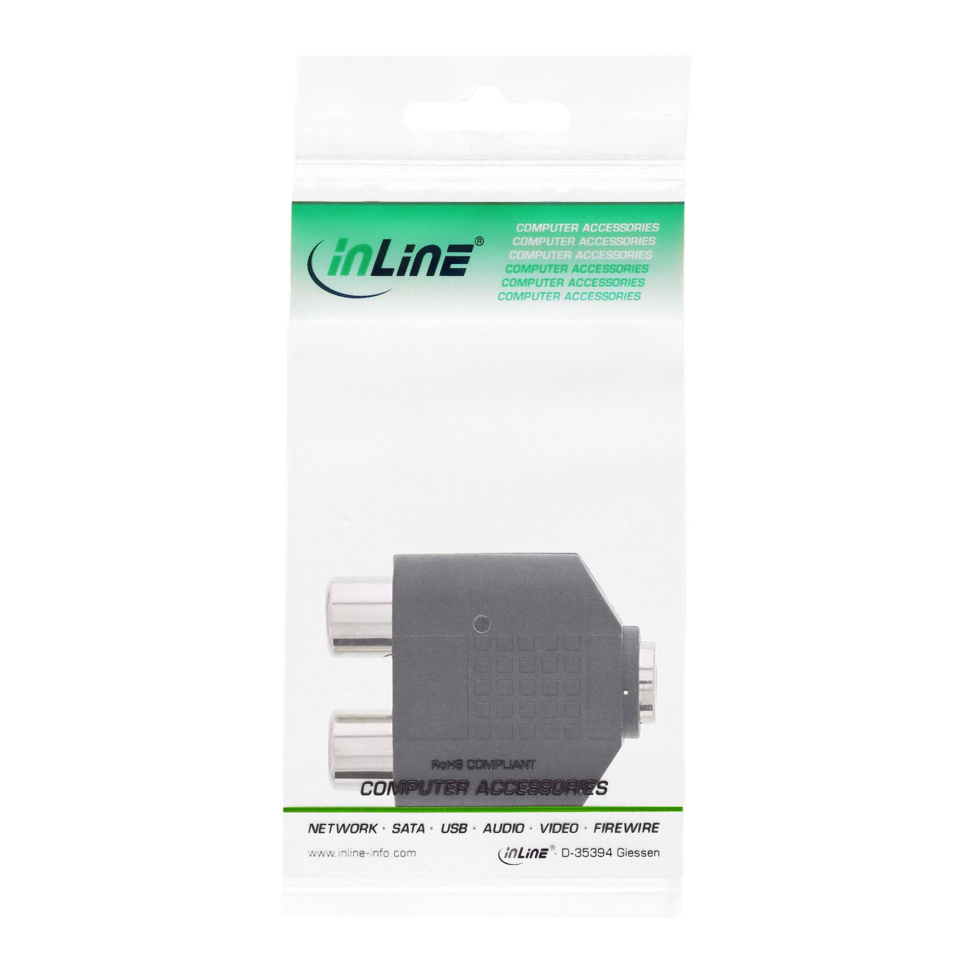 InLine® Audio Adapter, 3,5mm Klinke Buchse Stereo an 2x Cinch Buchse-2