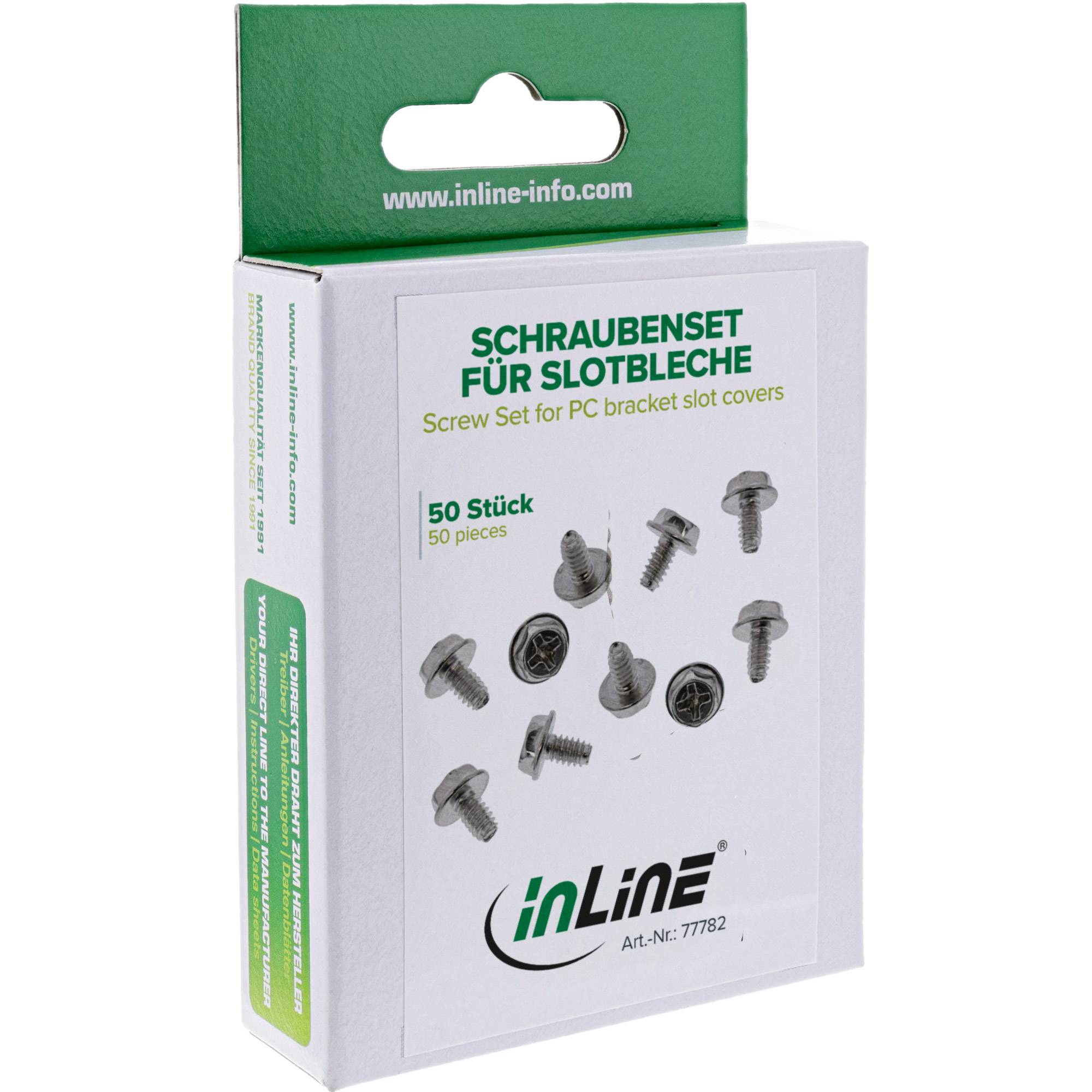 InLine® Schraubenset, für Slotbleche, 50-teilig-1
