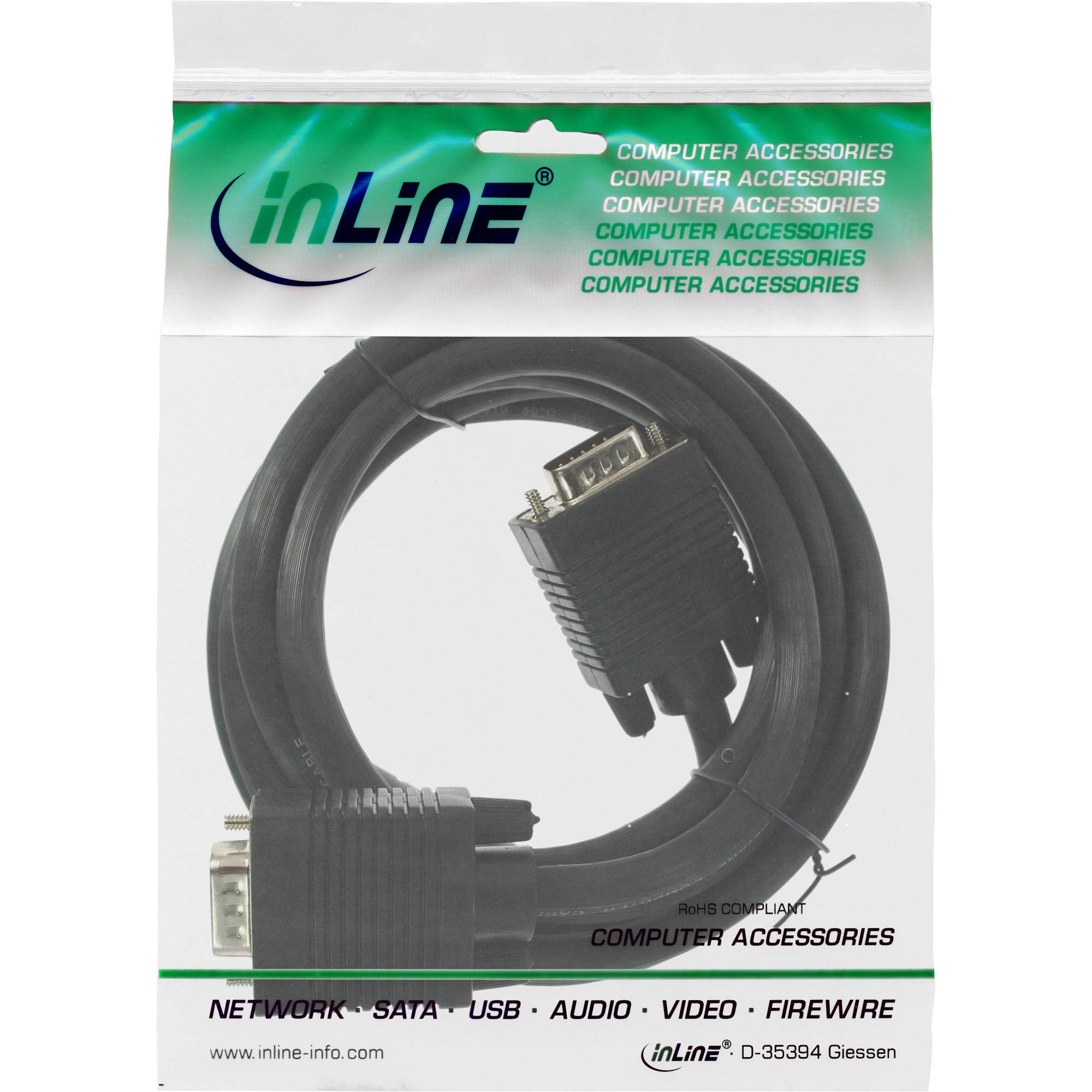 InLine® S-VGA Kabel, 15pol HD Stecker / Stecker, schwarz, 7m-1