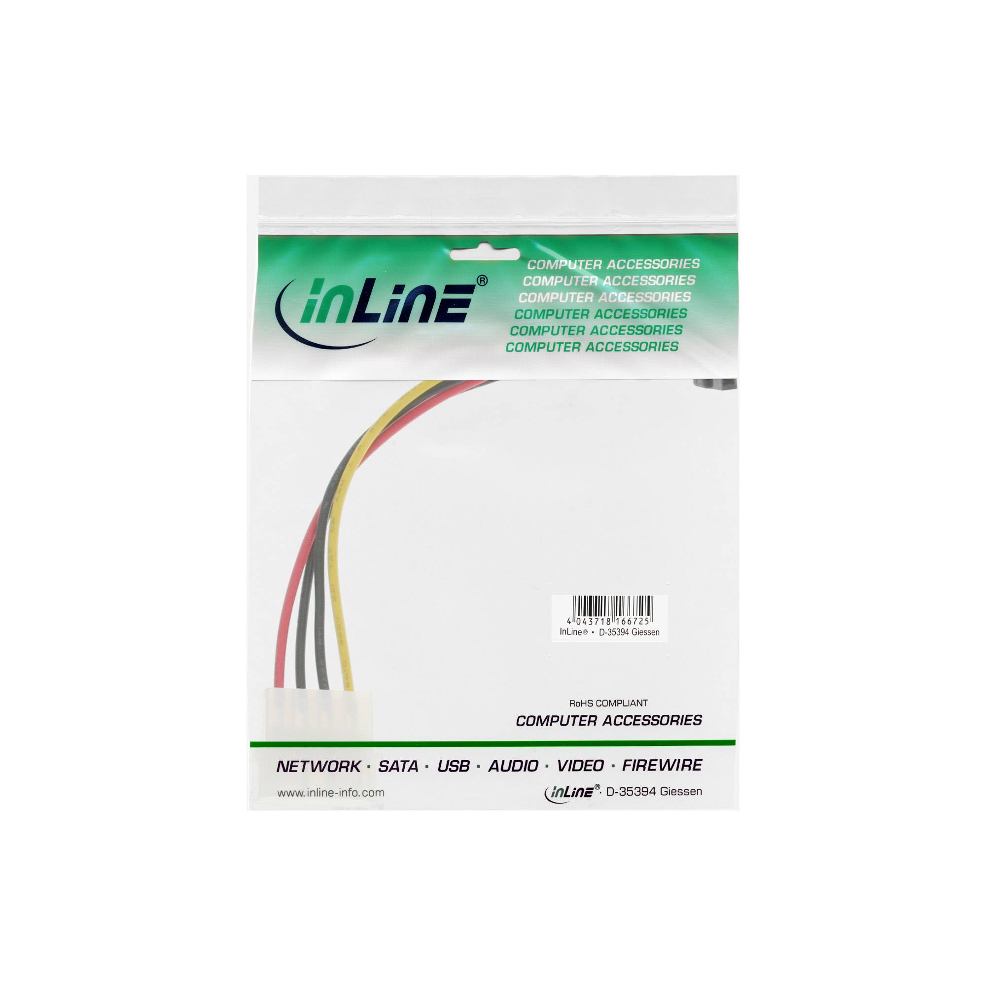 InLine® SATA Stromadap.-Kab, 1x 13,34cm (5,25") BU/15pol SATA ST, nach o. abgew.-1