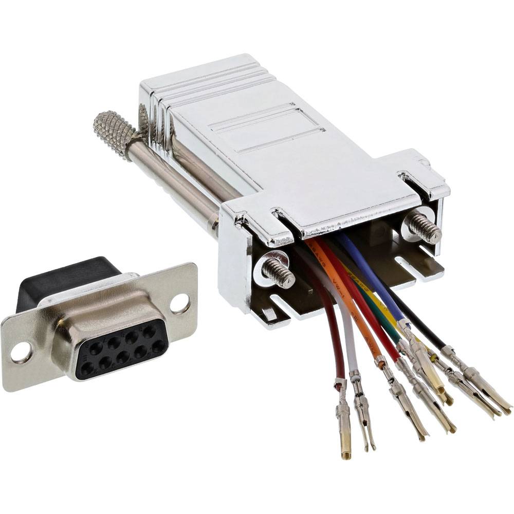 InLine® Adapter, 9pol Sub D Buchse an RJ45 Buchse, metallisiert-0