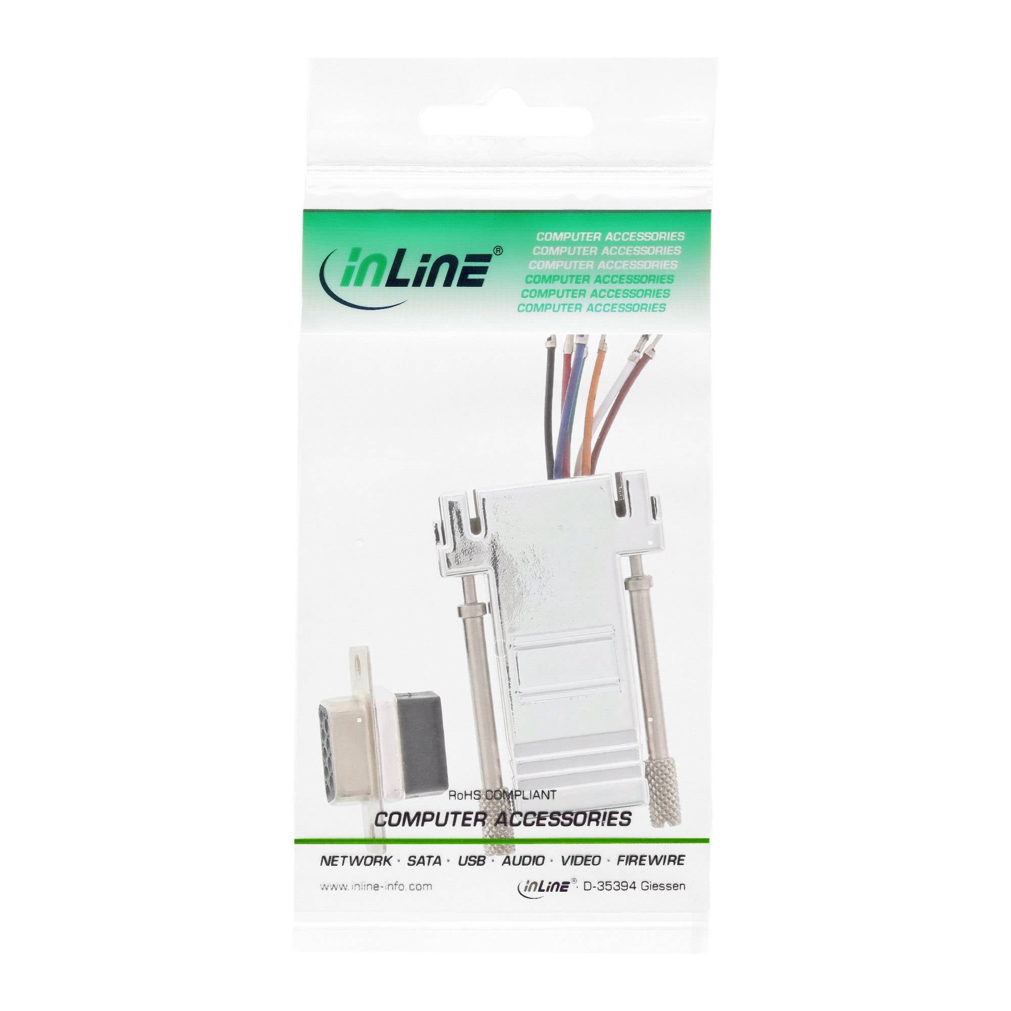 InLine® Adapter, 9pol Sub D Buchse an RJ45 Buchse, metallisiert-2