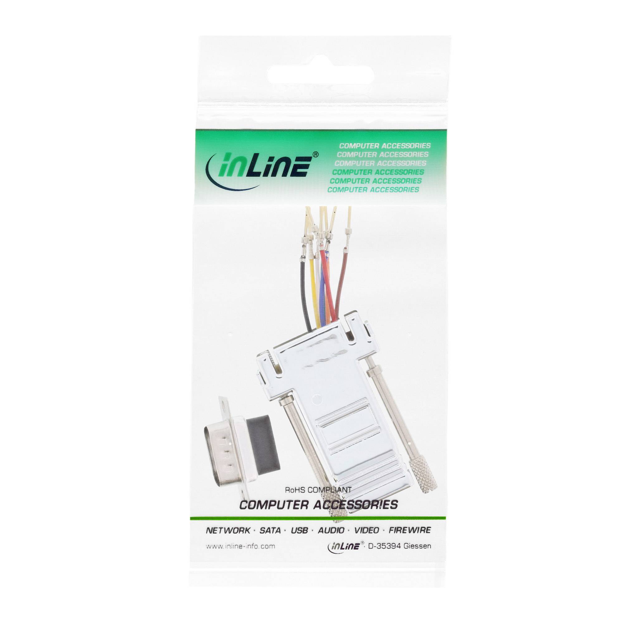 InLine® Adapter, 9pol Sub D Stecker an RJ45 Buchse, metallisiert-2
