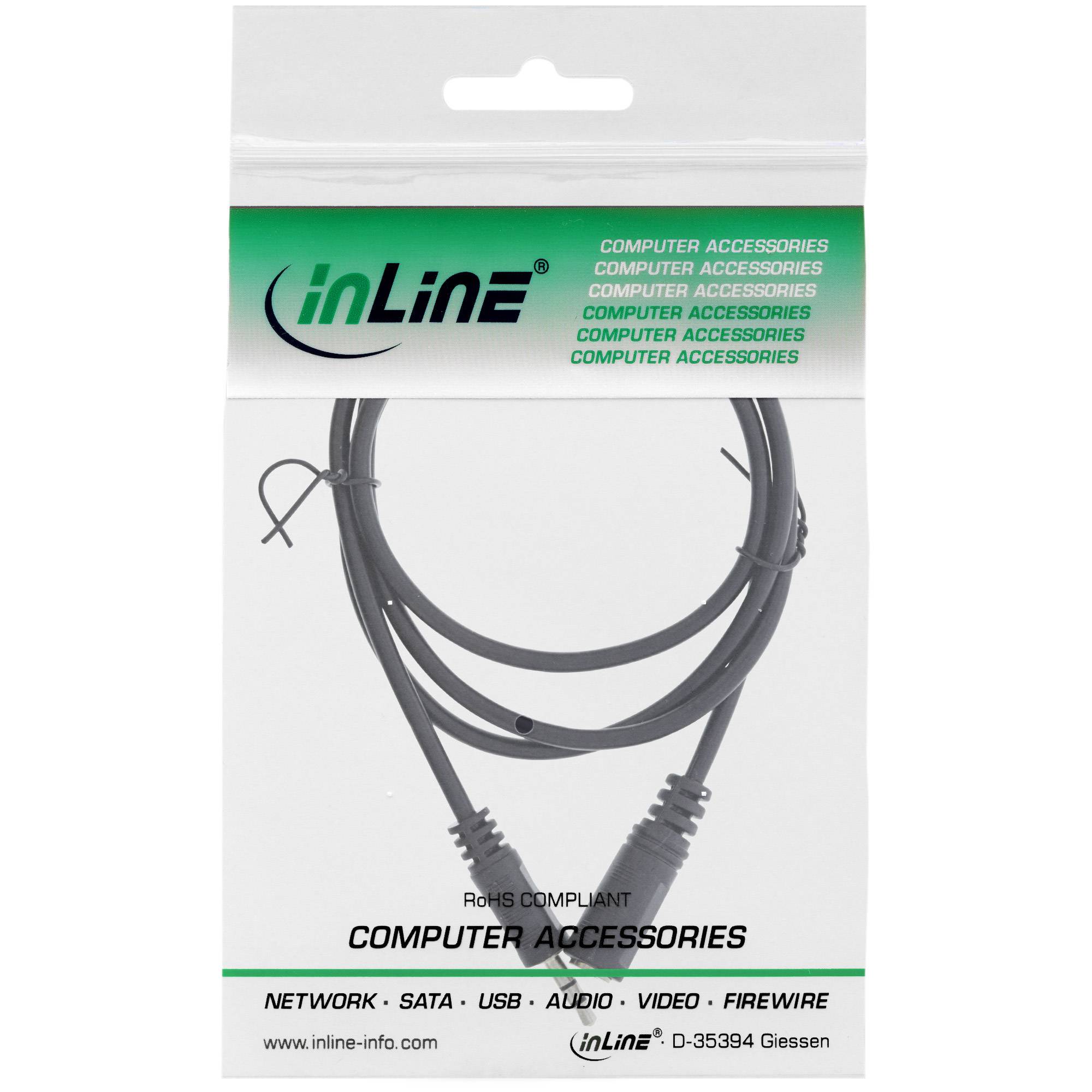 InLine® Klinke Verlängerung, 3,5mm Klinke Stecker / Buchse, Stereo, 5m-1
