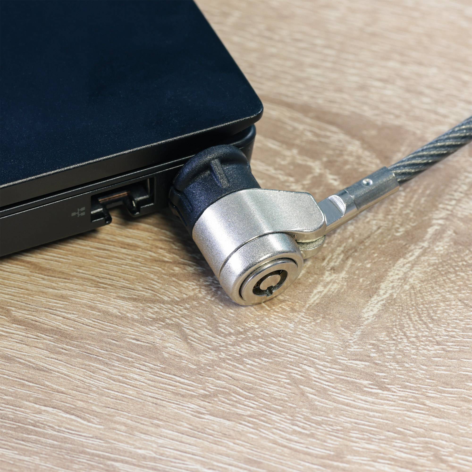 InLine® Notebook Sicherheitsschloss, mit Schlüssel, 4,4mm x 2m-2