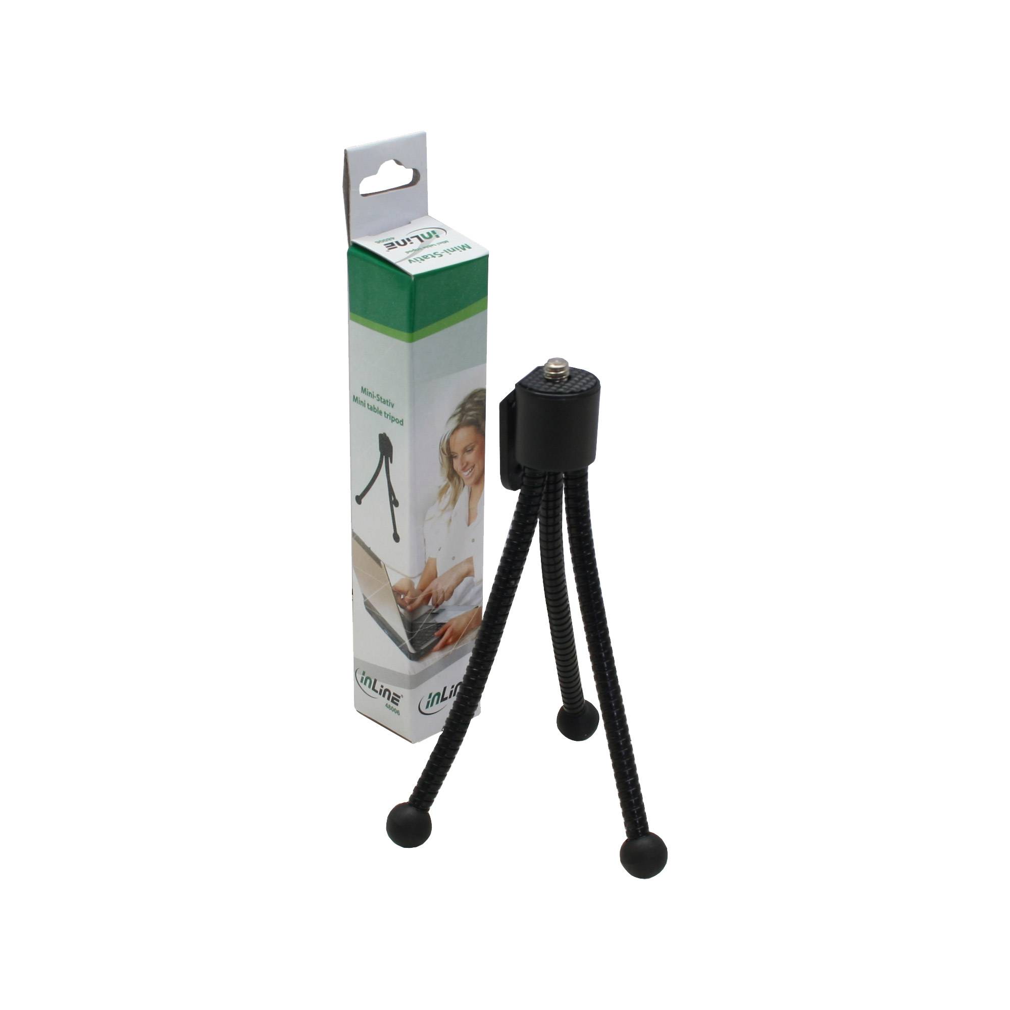 InLine® Mini-Stativ für Digitalkameras, 12,5cm Höhe, schwarz-1