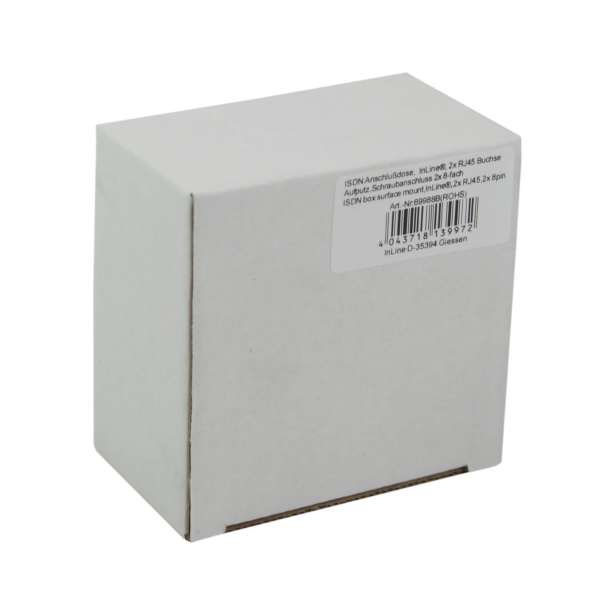 InLine® ISDN Anschlussdose, 2x RJ45 Buchse, Aufputz, Schraubanschluss 2x 8-fach-1