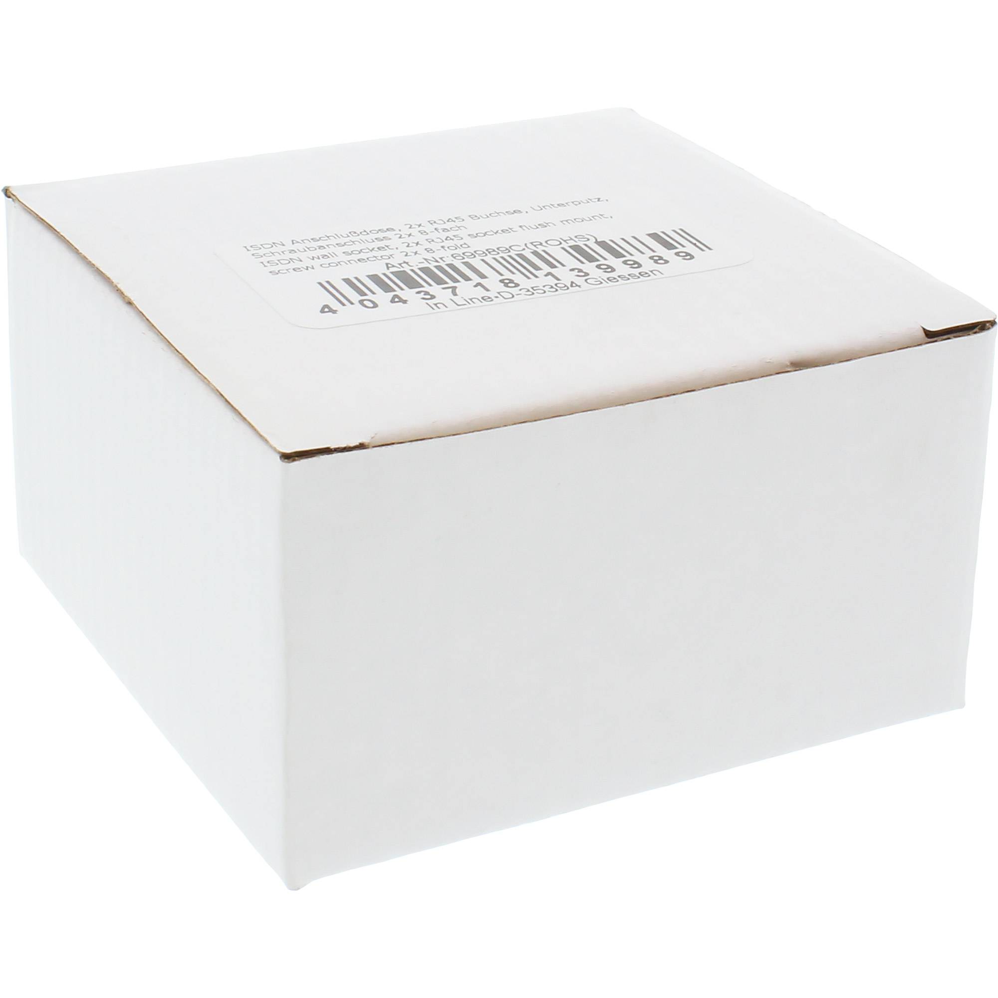 InLine® ISDN Anschlussdose, 2x RJ45 BU, Unterputz, Schraubanschluss 2x 8-fach-1