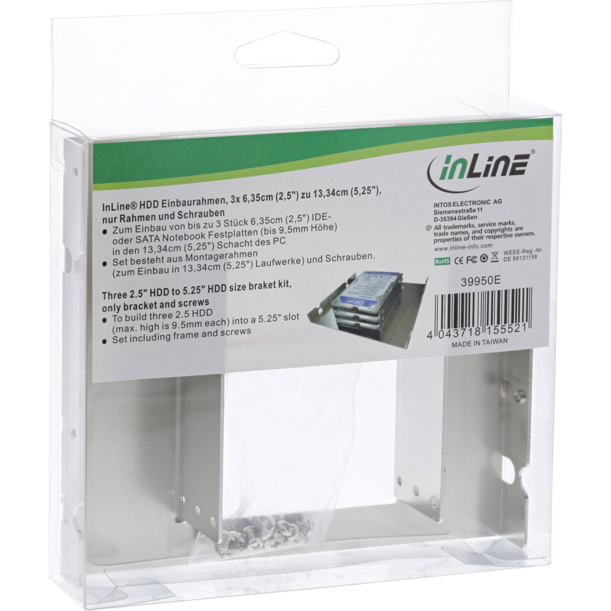 InLine® HDD Einbaurahmen, 3x 6,35cm (2,5") zu 13,34cm (5,25")-1