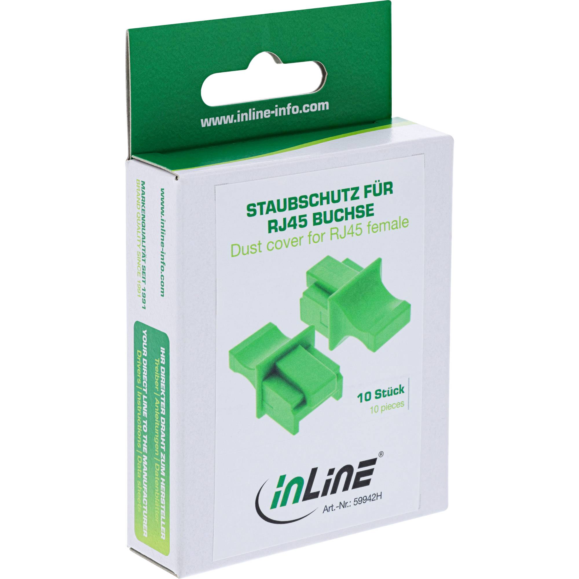 INLINE - Staubschutz - für RJ45 Buchse grün 10er Blister-3