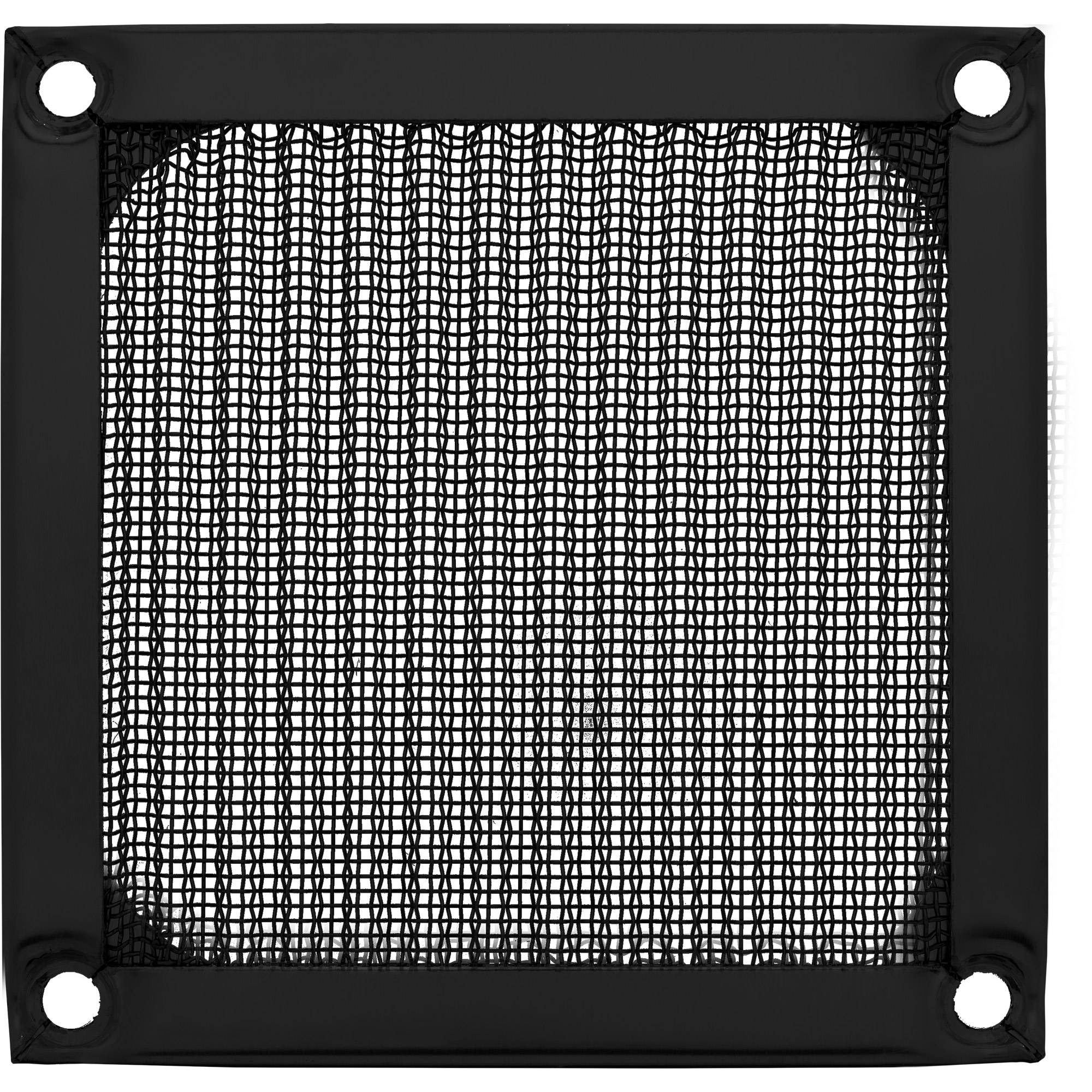 InLine® Lüftergitter, Aluminium Filter, 80x80mm, schwarz-1