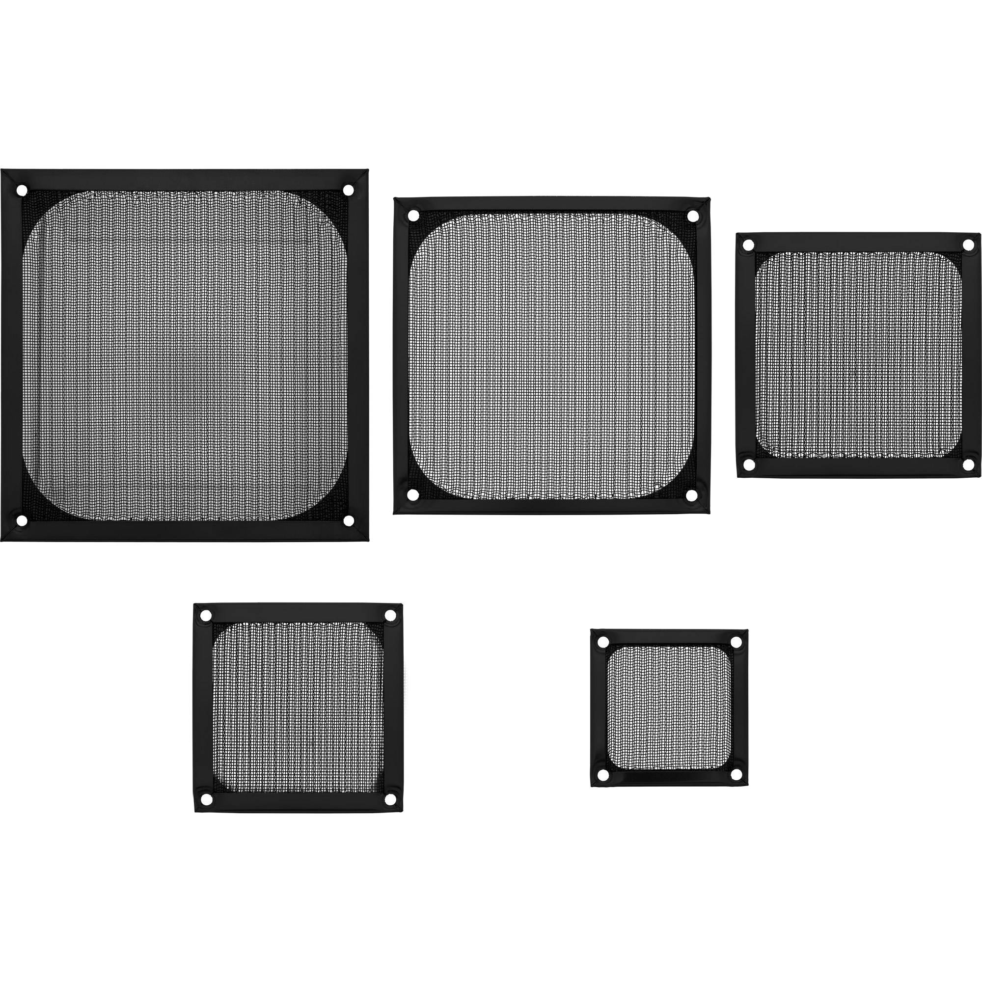 InLine® Lüftergitter, Aluminium Filter, 60x60mm, schwarz-0