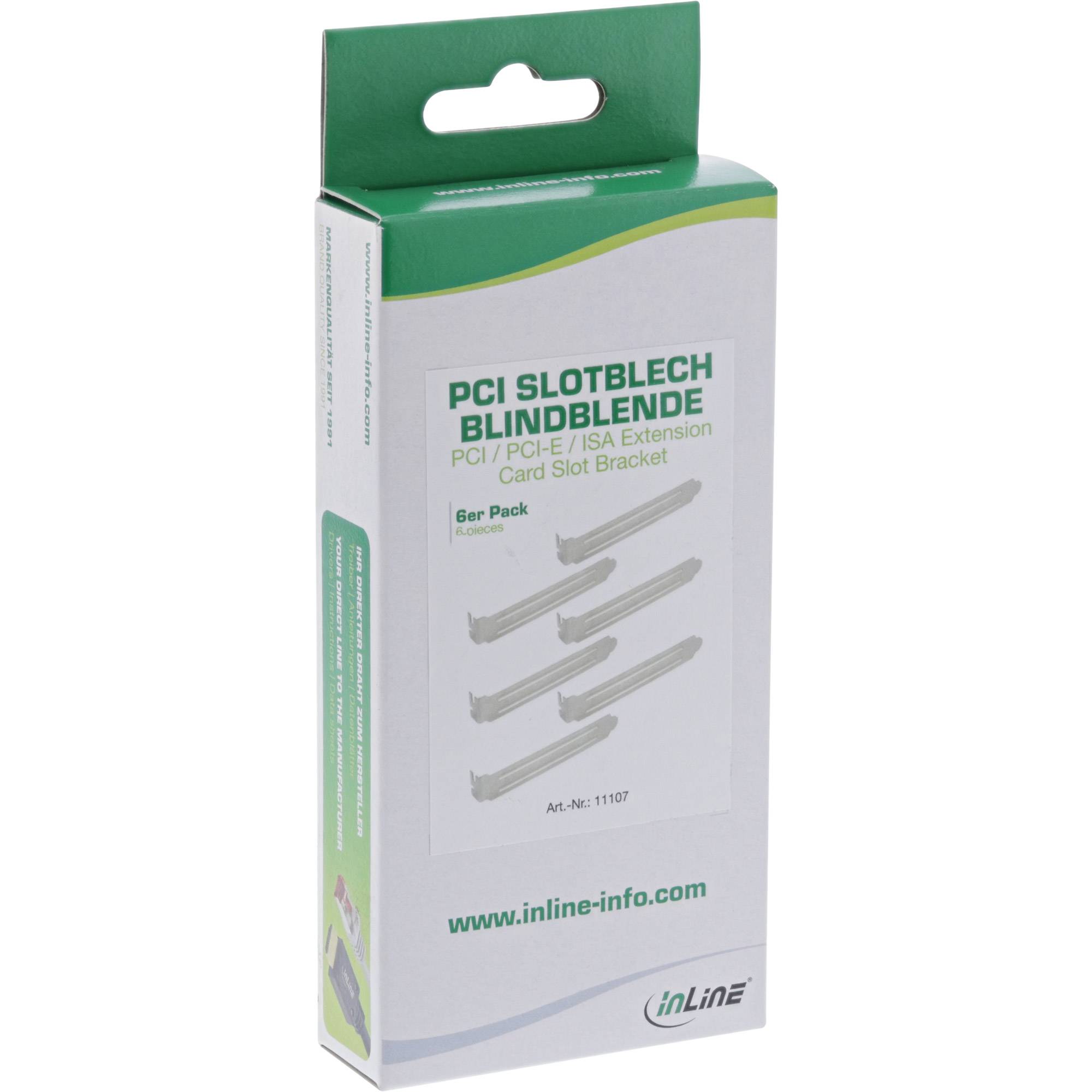 InLine® PCI Slotblech Blindblende, 6er Pack-1