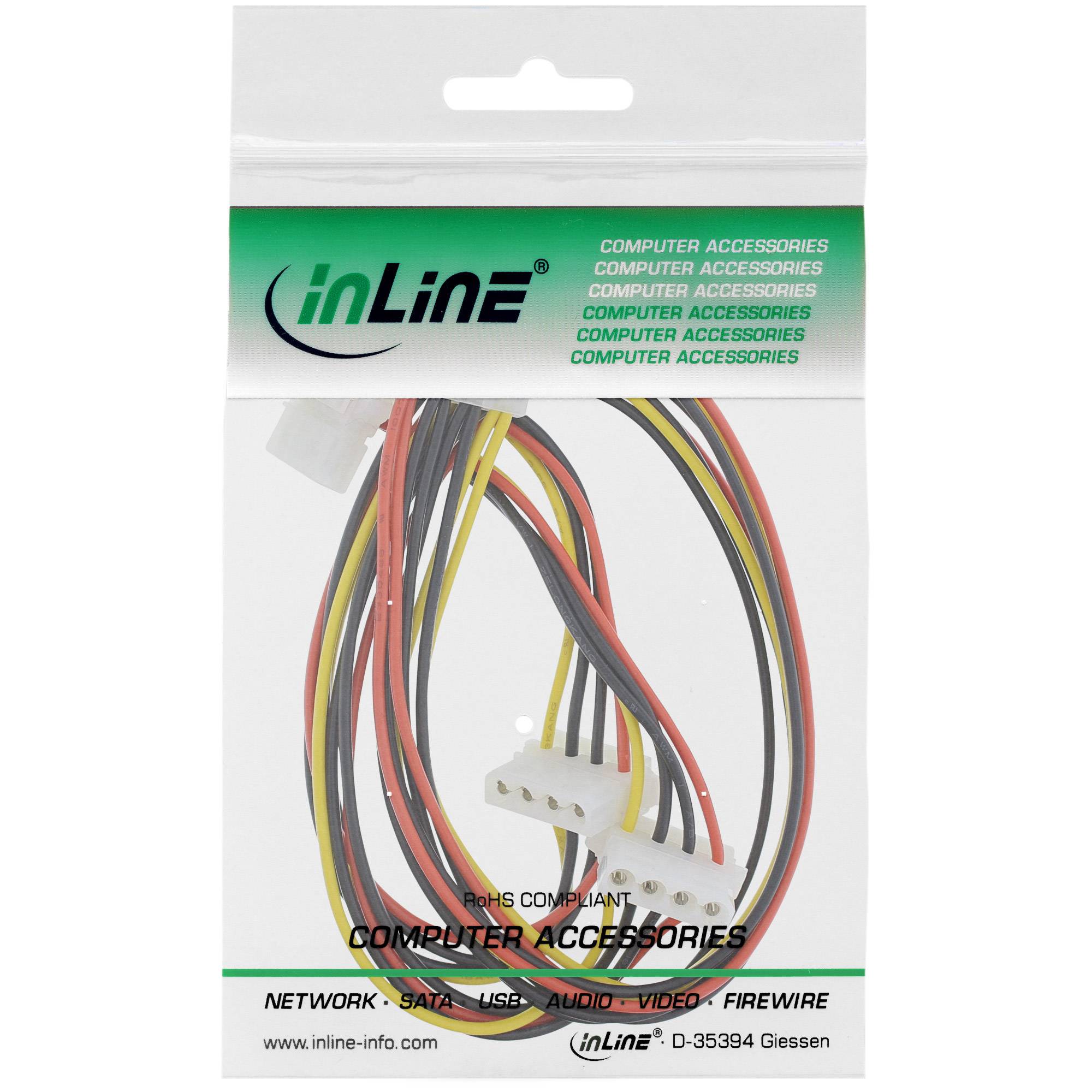 InLine® Strom Y-Kabel intern, 1x 13,34cm (5,25") an 4x 13,34cm (5,25")-1
