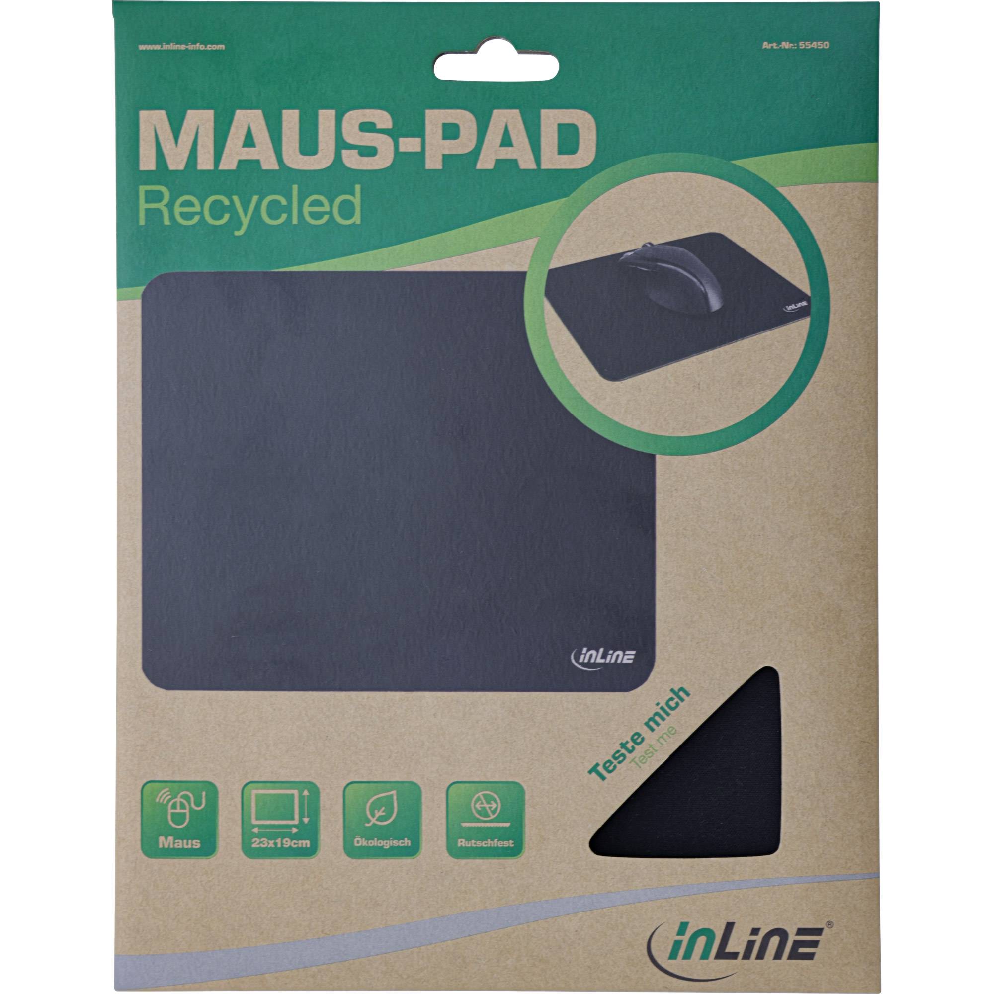 InLine® Maus-Pad Recycled, 230x190x2,5mm, schwarz-2
