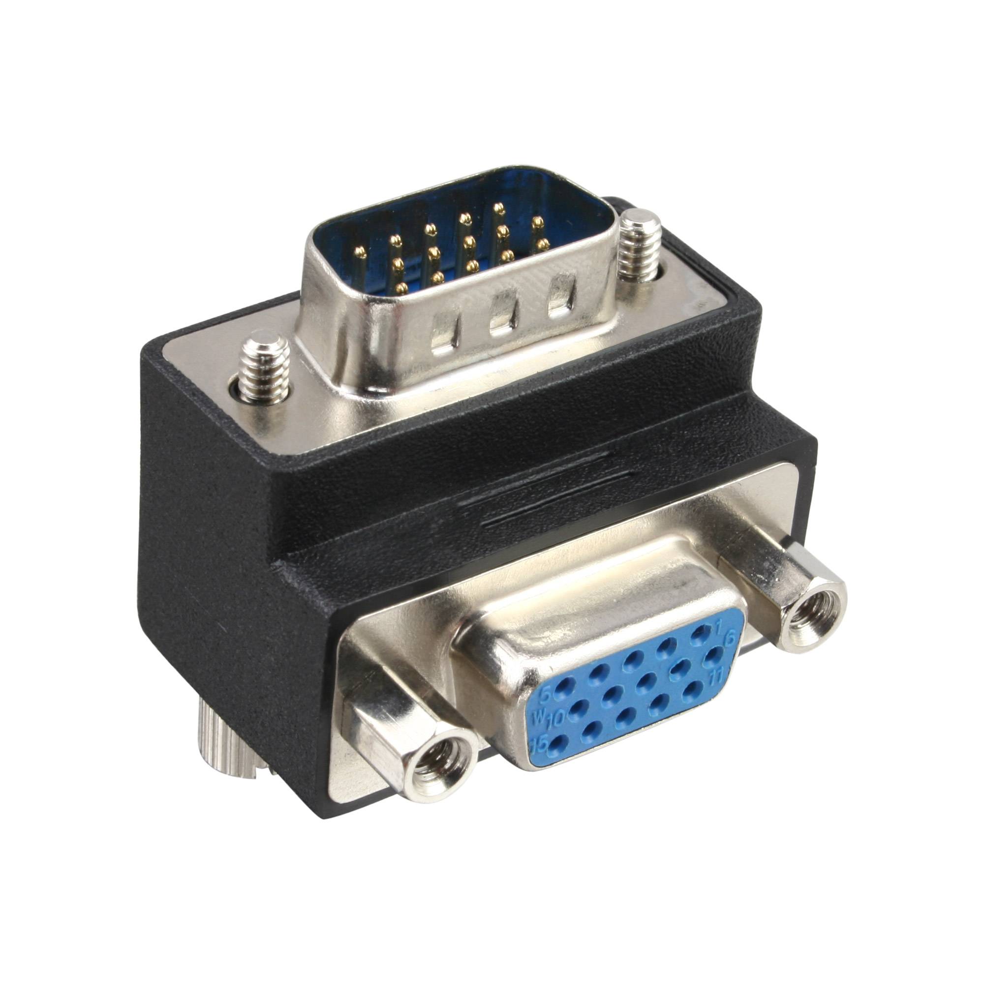 InLine® VGA Adapter 90° Winkel 15pol Stecker/Buchse-1