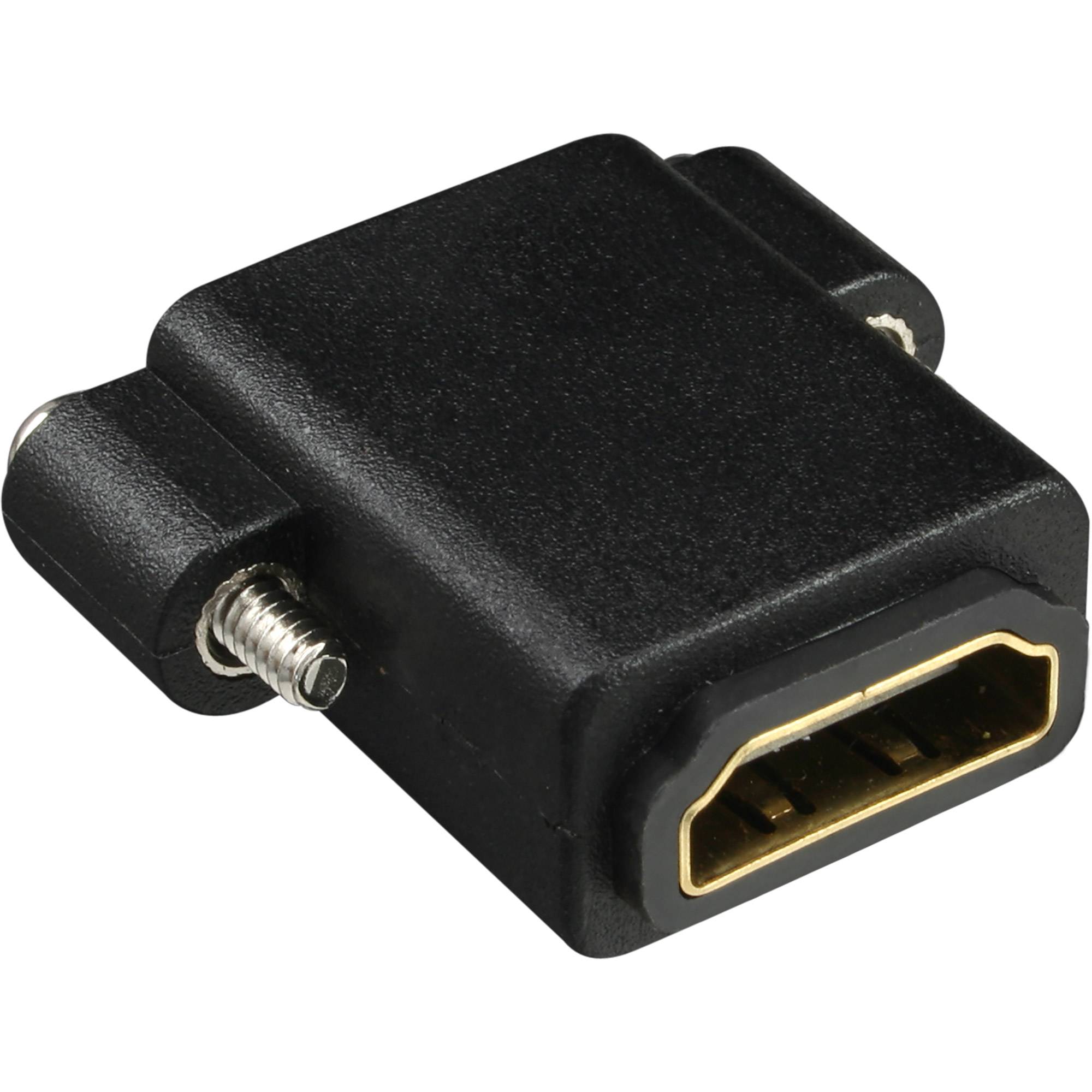 InLine® HDMI Adapter zum Einbau mit Gewinde, A Buchse/Buchse,vergoldete Kontakte-1