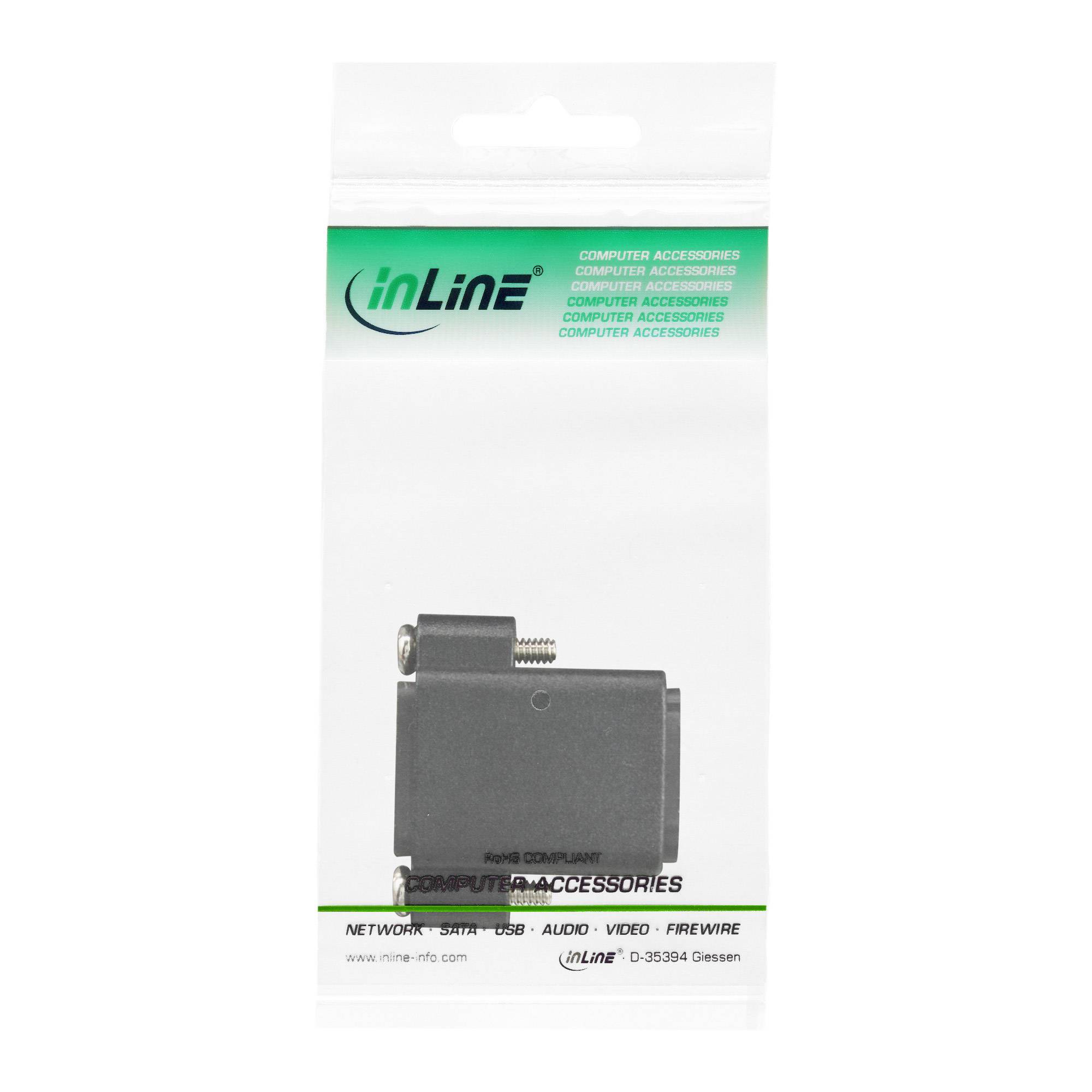 InLine® HDMI Adapter zum Einbau mit Gewinde, A Buchse/Buchse,vergoldete Kontakte-2