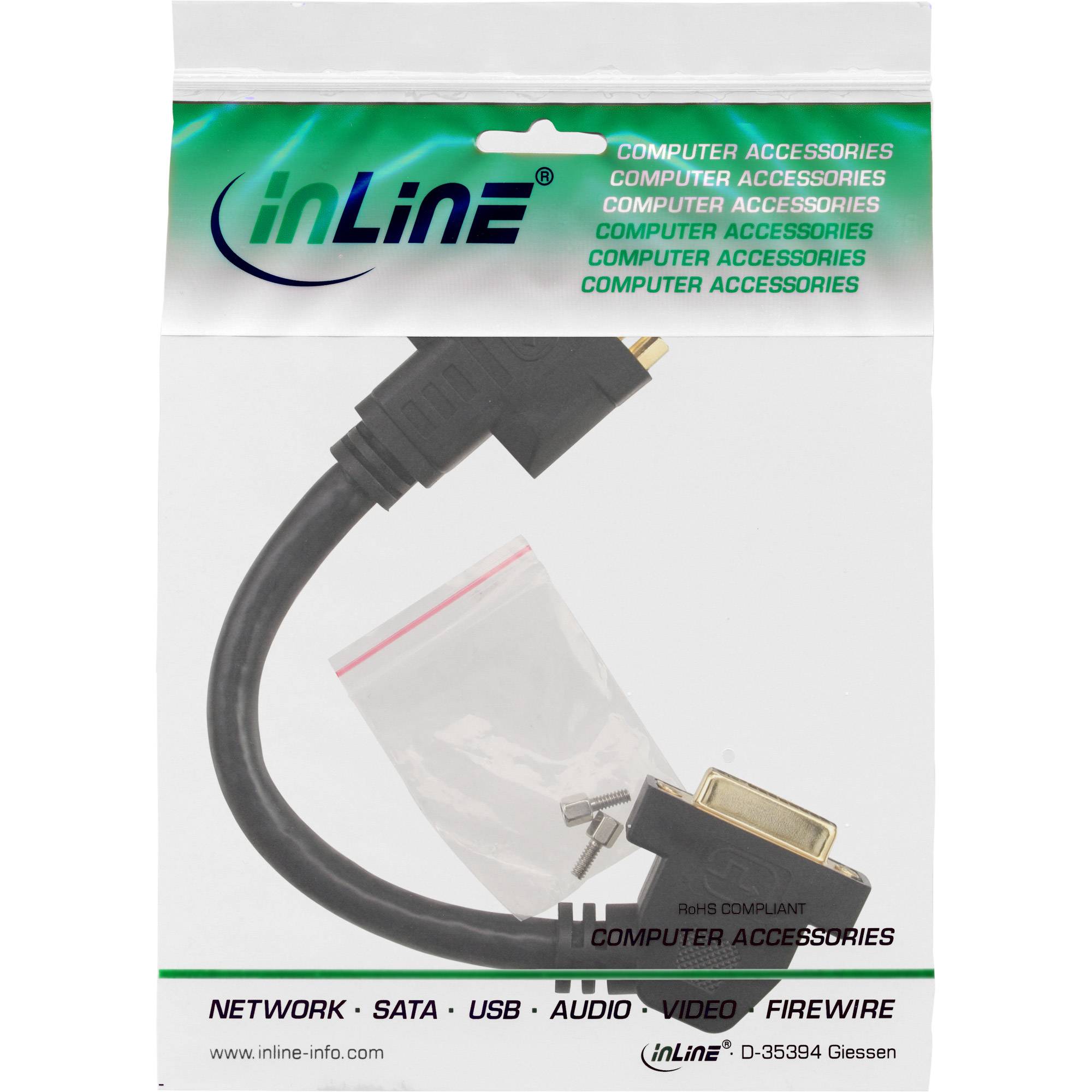 InLine® DVI-I Adapterkabel, 24+5 Buchse/Buchse, zum Einbau, vergoldete Kontakte-1