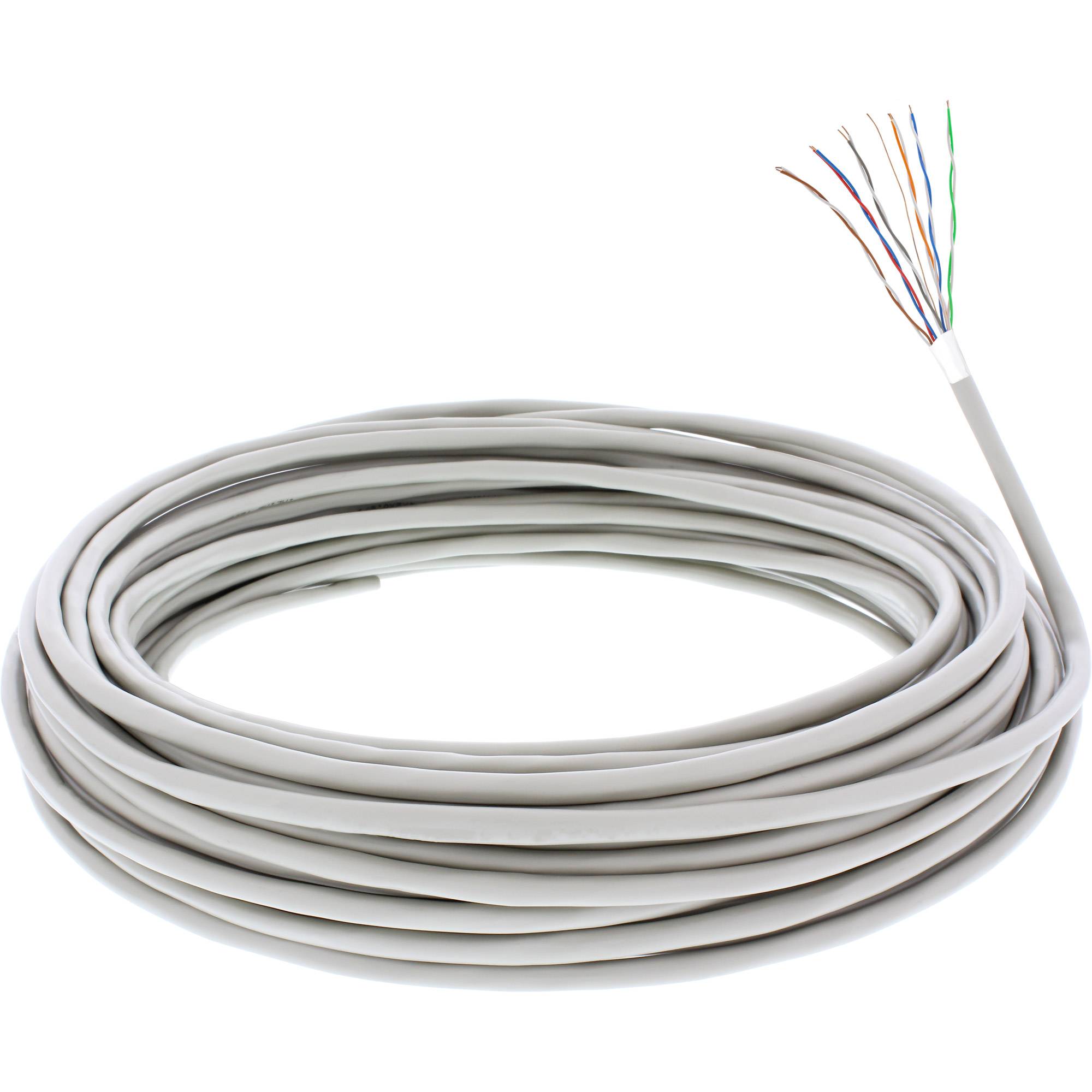 InLine® Telefon-Kabel 12-adrig, 6x2x0,6mm, zum Verlegen, 100m Rolle-1