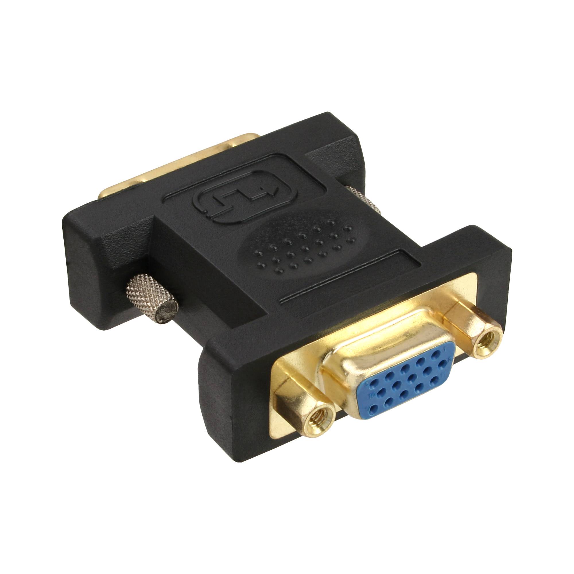 InLine® DVI-A Adapter, Analog 12+5 Stecker auf 15pol HD Buchse (VGA), vergoldet-1