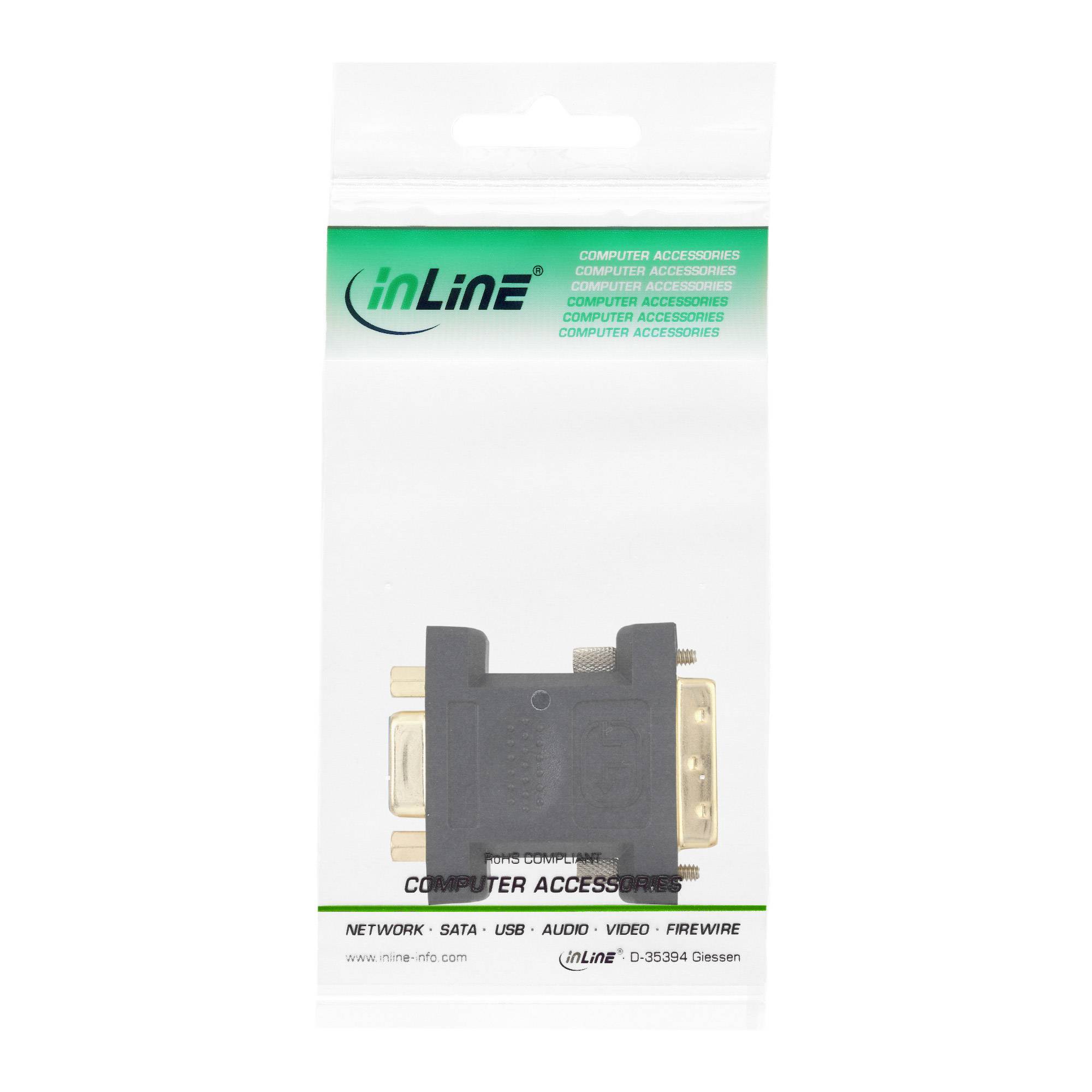 InLine® DVI-A Adapter, Analog 12+5 Stecker auf 15pol HD Buchse (VGA), vergoldet-2