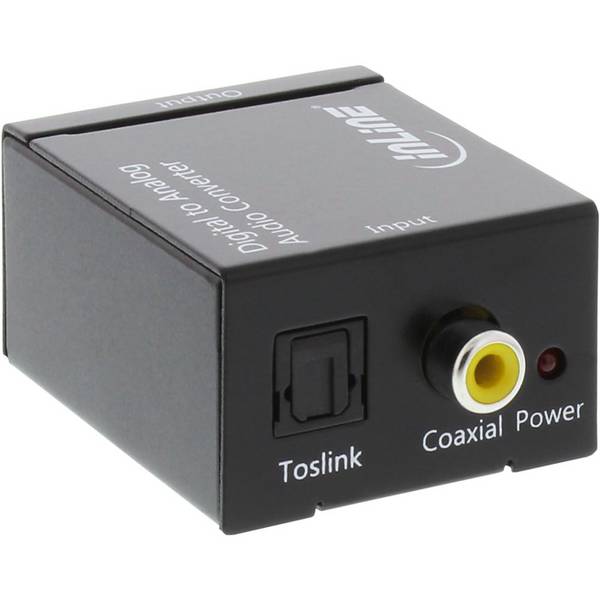 InLine® Audio DA-Wandler, Eingang Toslink oder Cinch, Ausgang 2x Cinch Stereo