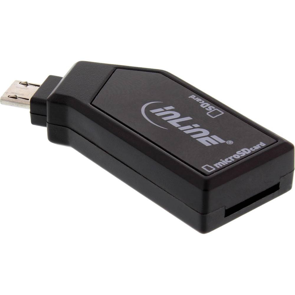 InLine® OTG Mobile Card Reader, USB 2.0, für SD+microSD, für Android Smartphone-0