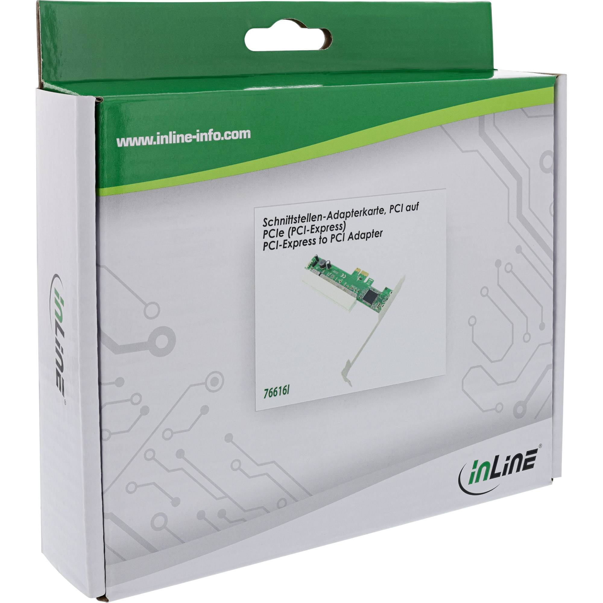 InLine® Schnittstellen-Adapterkarte, PCI auf PCIe, für PCIe x1/x4/x8/x16-2