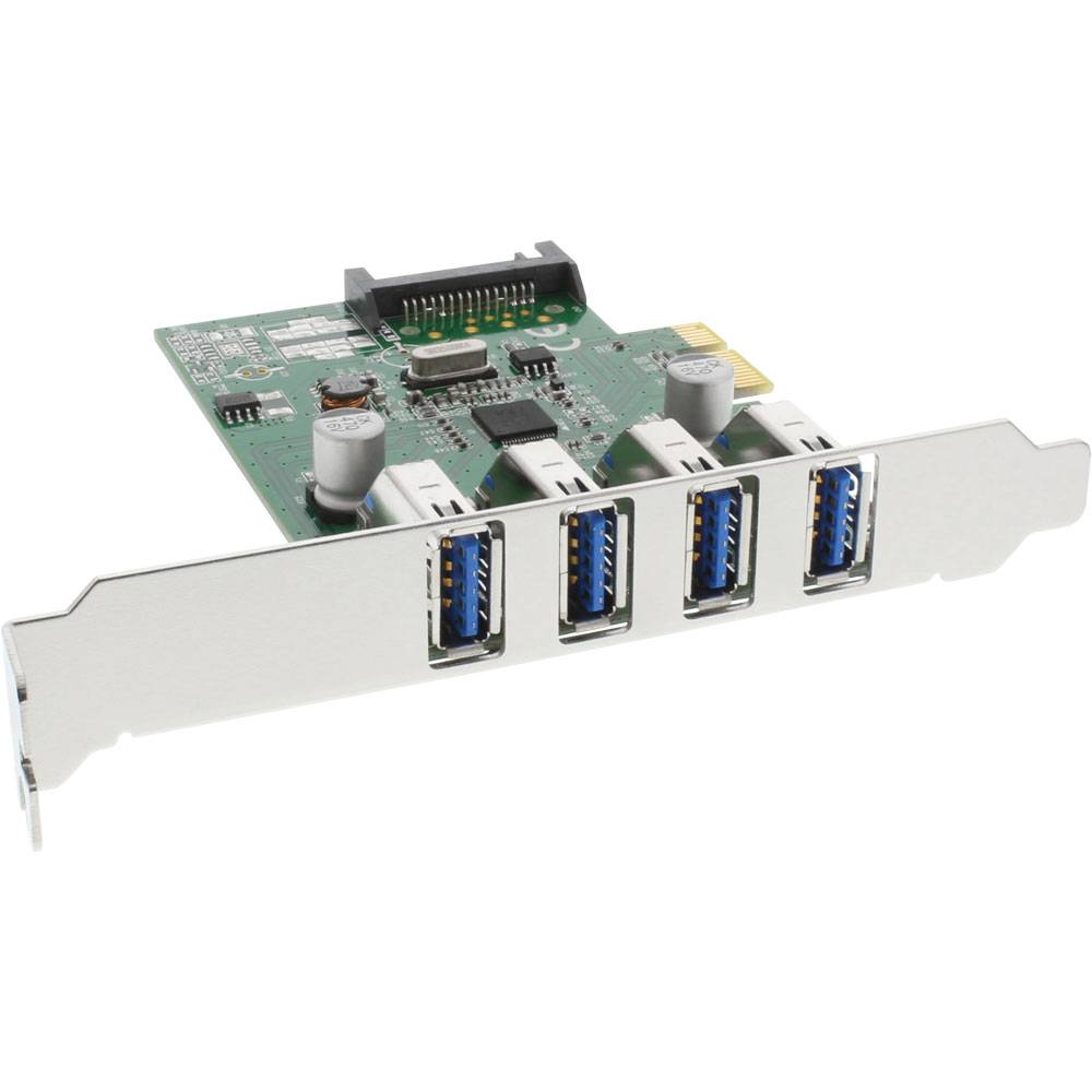 InLine® Schnittstellenkarte, 4x USB-A, USB 3.2 Gen.1, PCIe, inkl. LP Slotblech-0