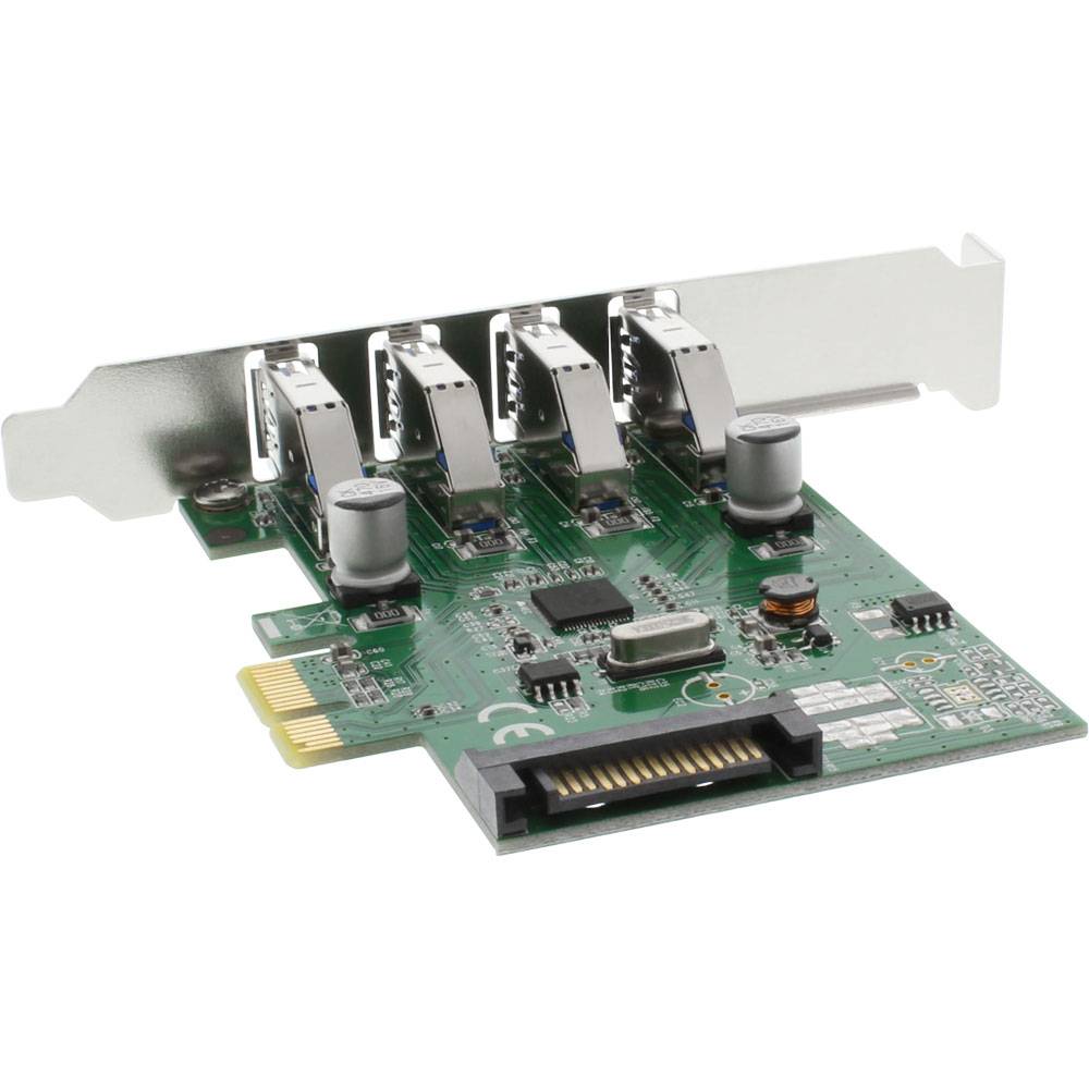 InLine® Schnittstellenkarte, 4x USB-A, USB 3.2 Gen.1, PCIe, inkl. LP Slotblech-1