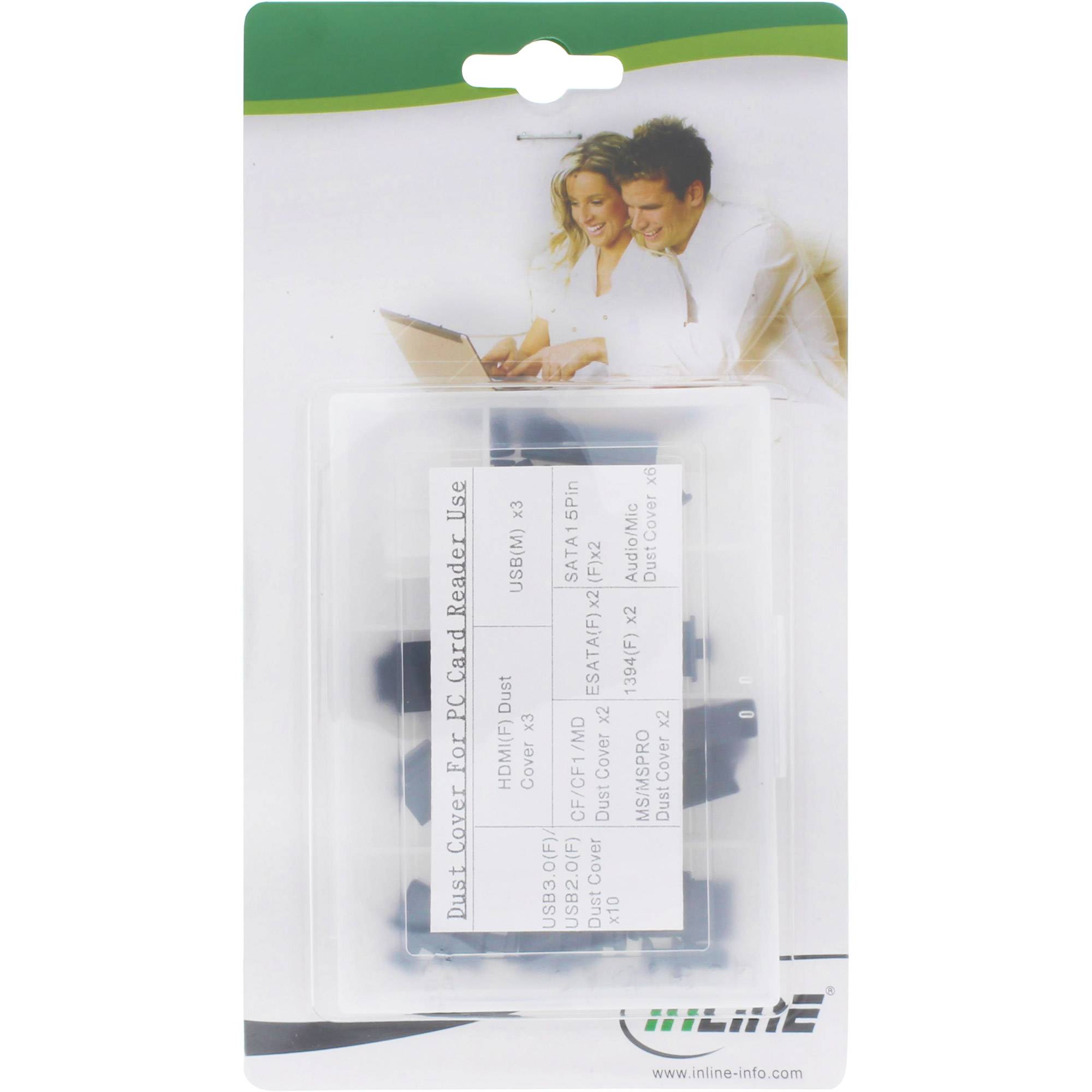 InLine® Staubschutz-Set, für Frontpanel und Cardreader, 30-teilig-1