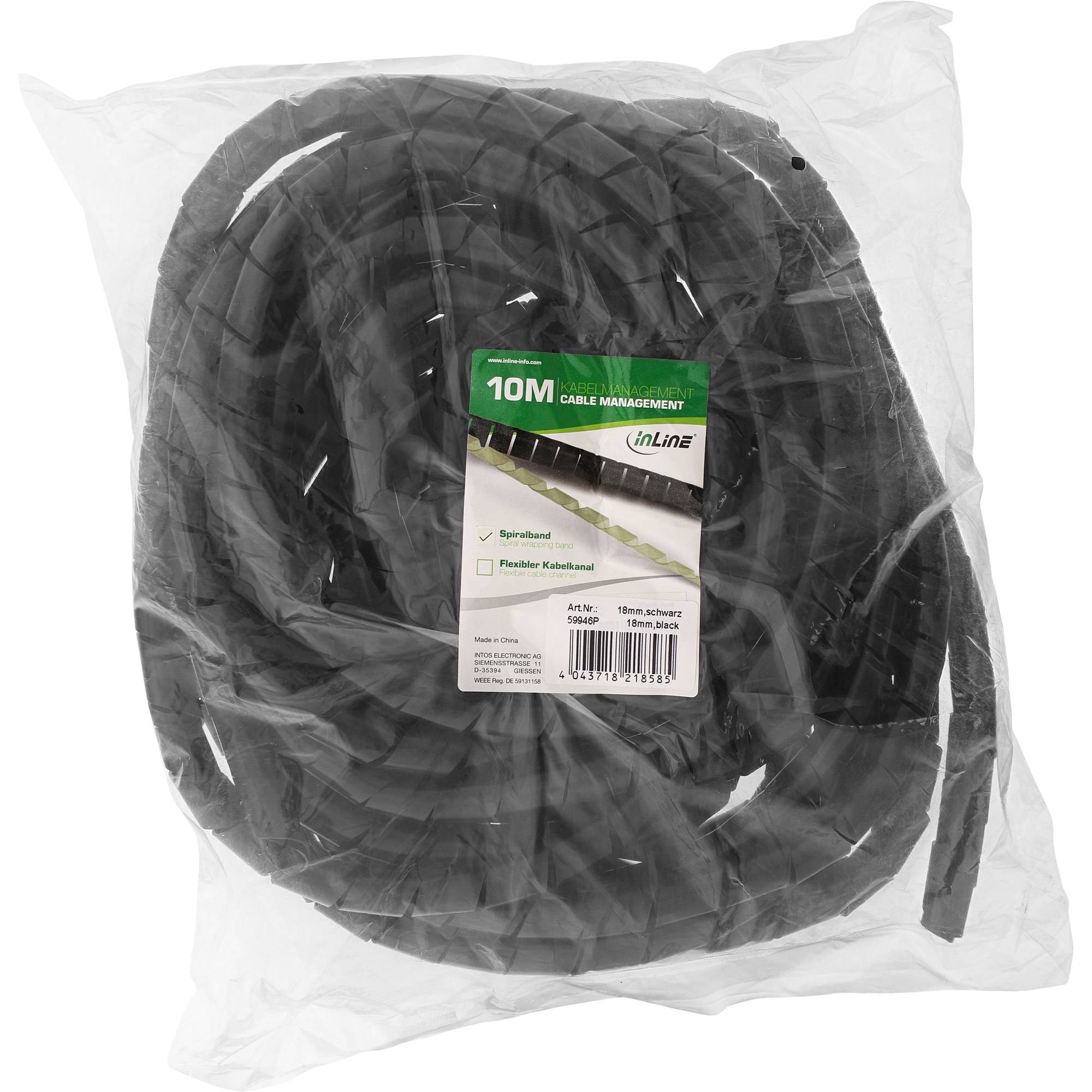 InLine® Spiralband 10m, schwarz, 18mm-1