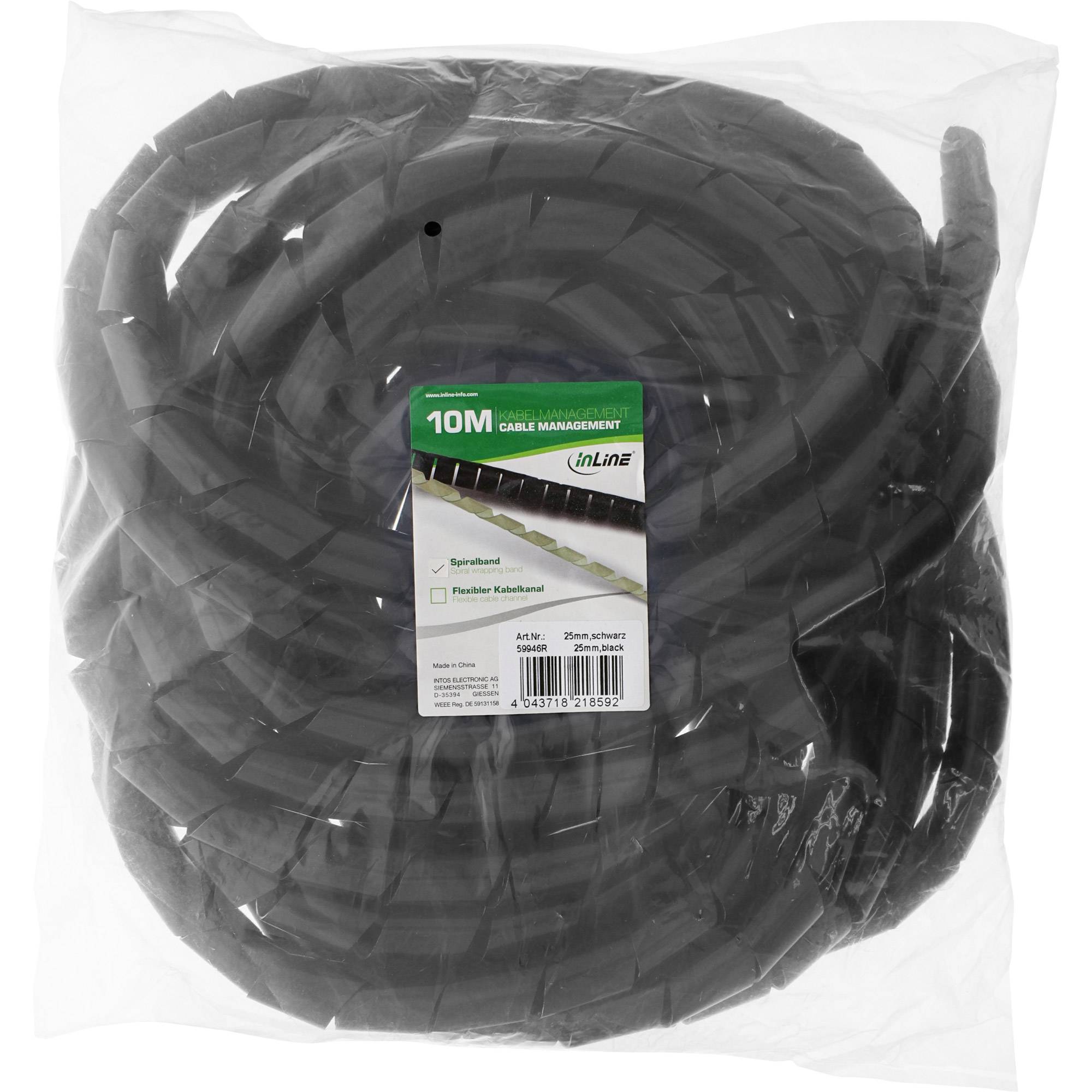 InLine® Spiralband 10m, schwarz, 25mm-1
