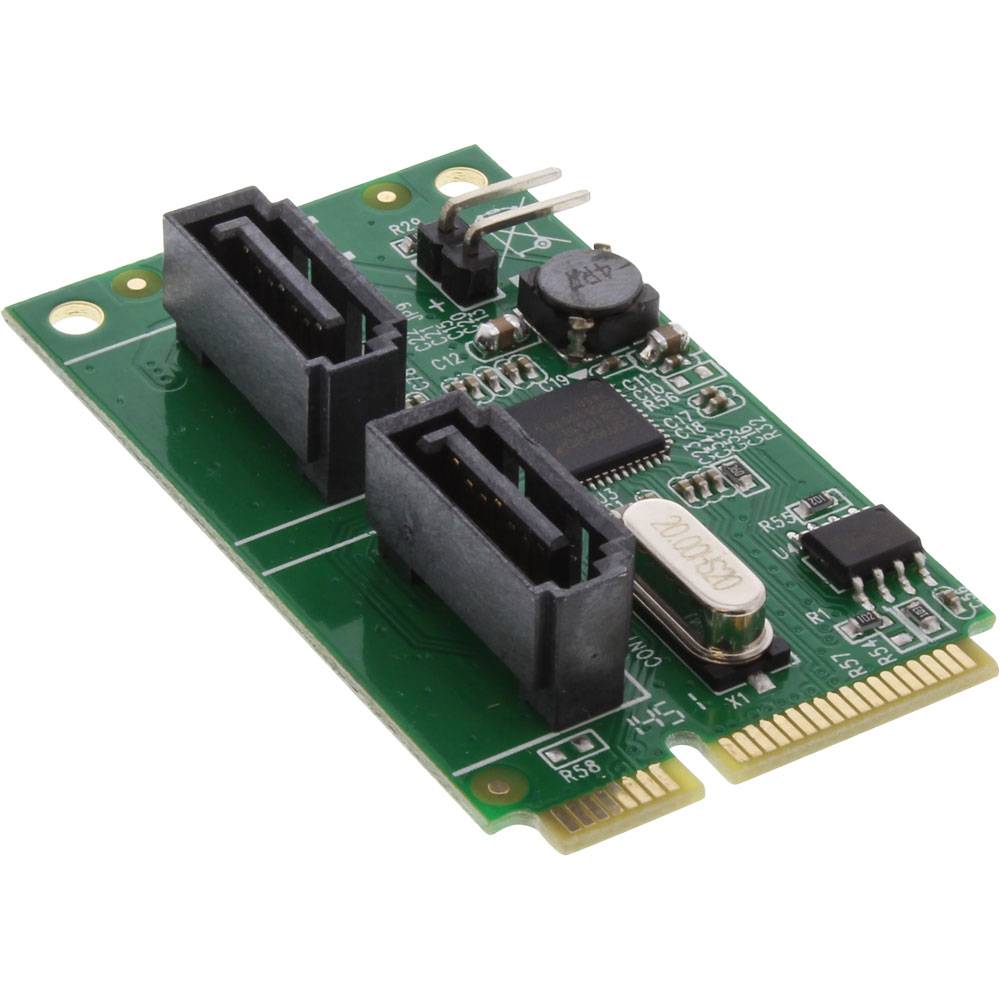 InLine® Mini-PCIe 2.0 Karte, 2x SATA 6Gb/s, RAID 0,1,SPAN-0