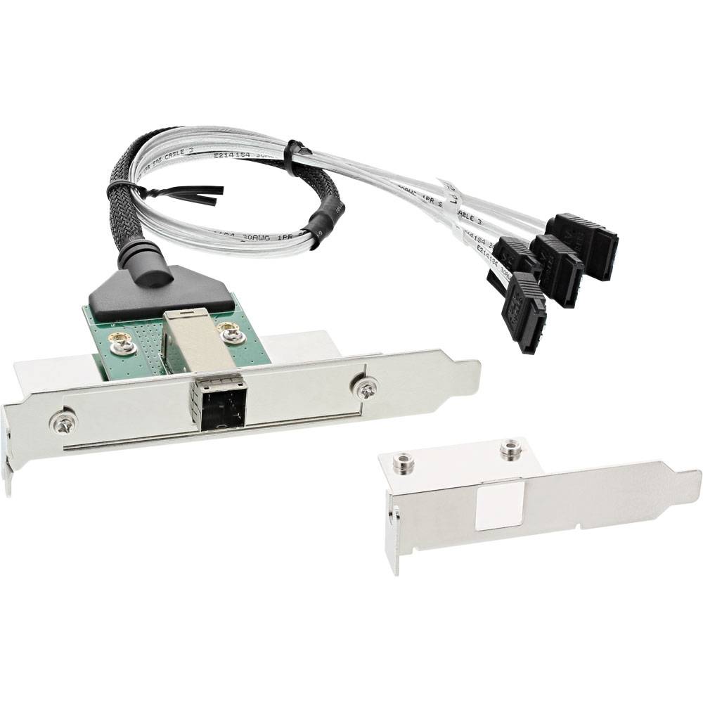 InLine® SAS HD Slotblech PCI + 50p Centr., mit Kabel, ext. SFF-8644 auf int. 4x-0