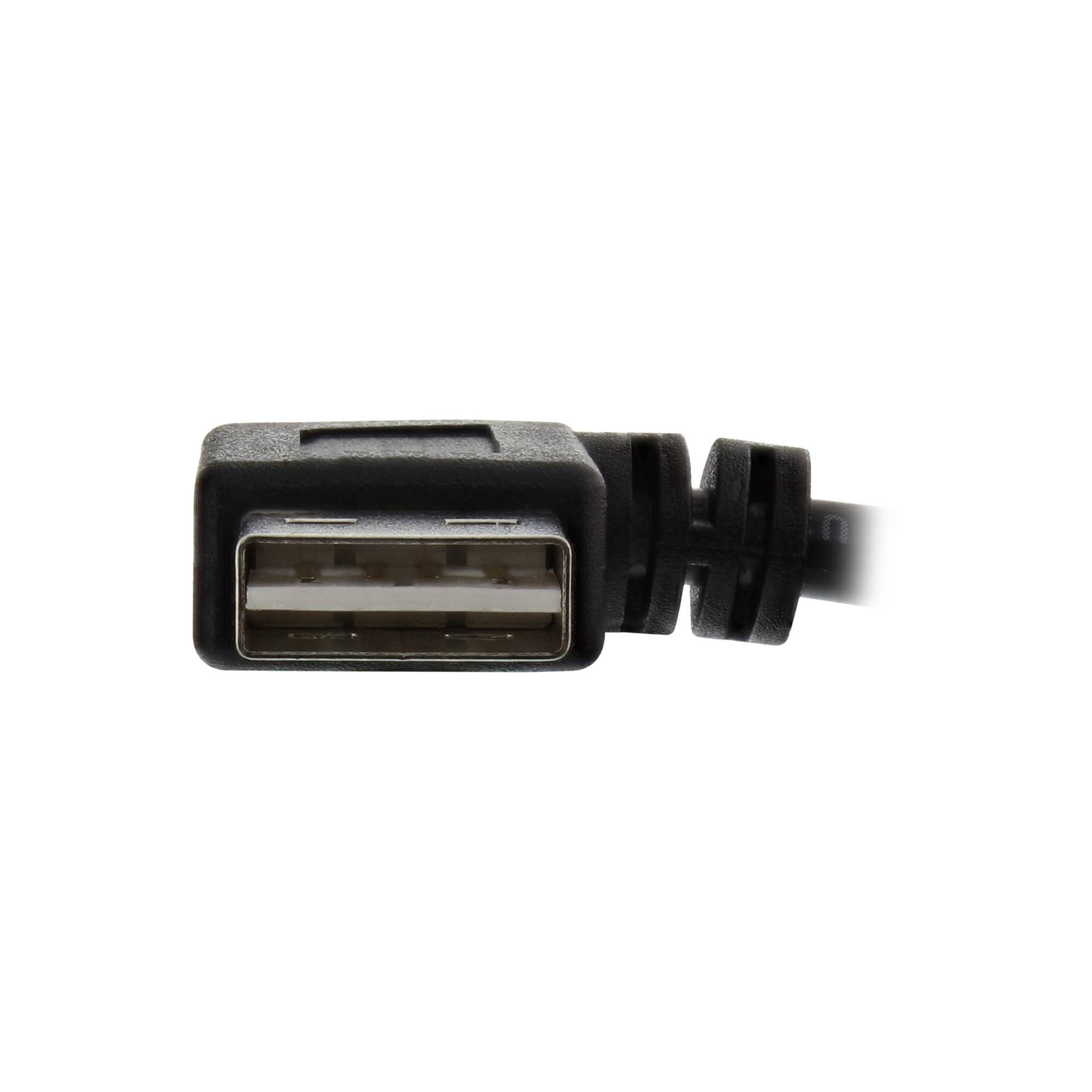 InLine® Smart USB 2.0 Verlängerung gewinkelt, ST / BU, Typ A, schwarz, 0,2m-1
