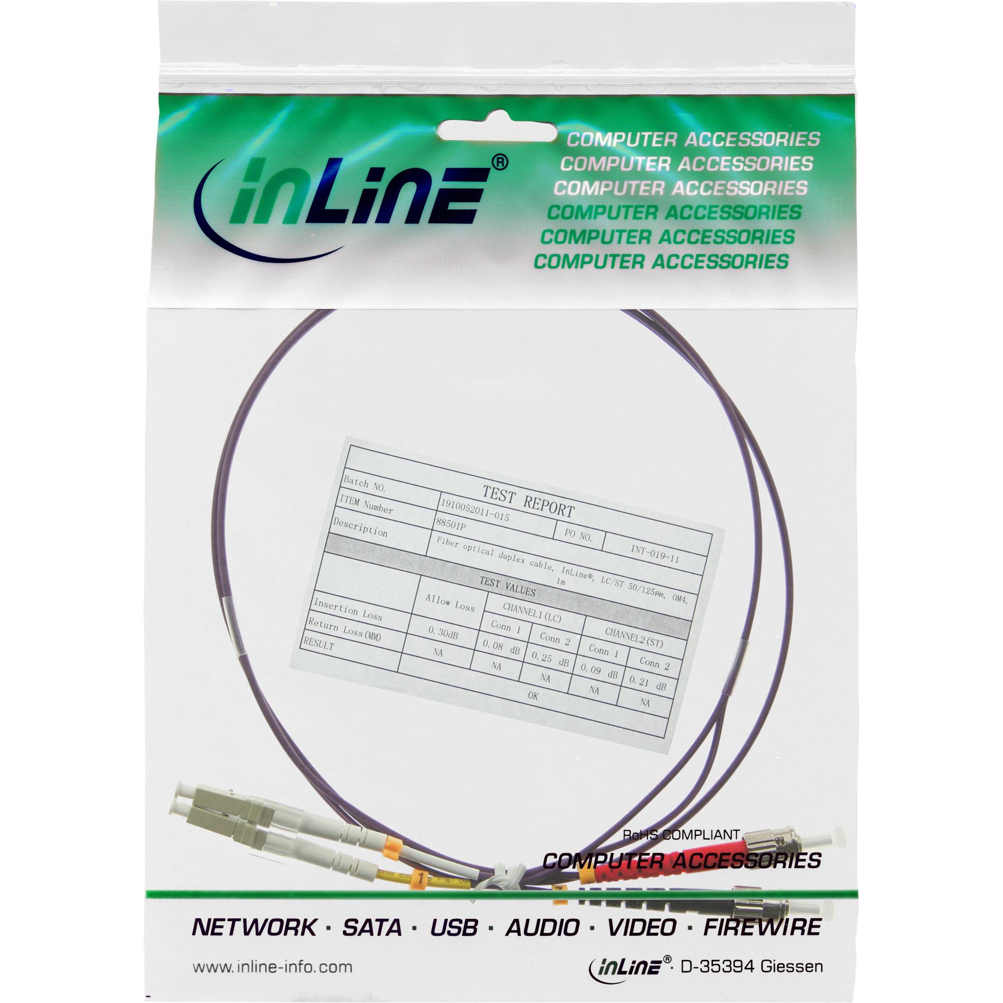 InLine® LWL Duplex Kabel, LC/ST, 50/125µm, OM4, 5m-1